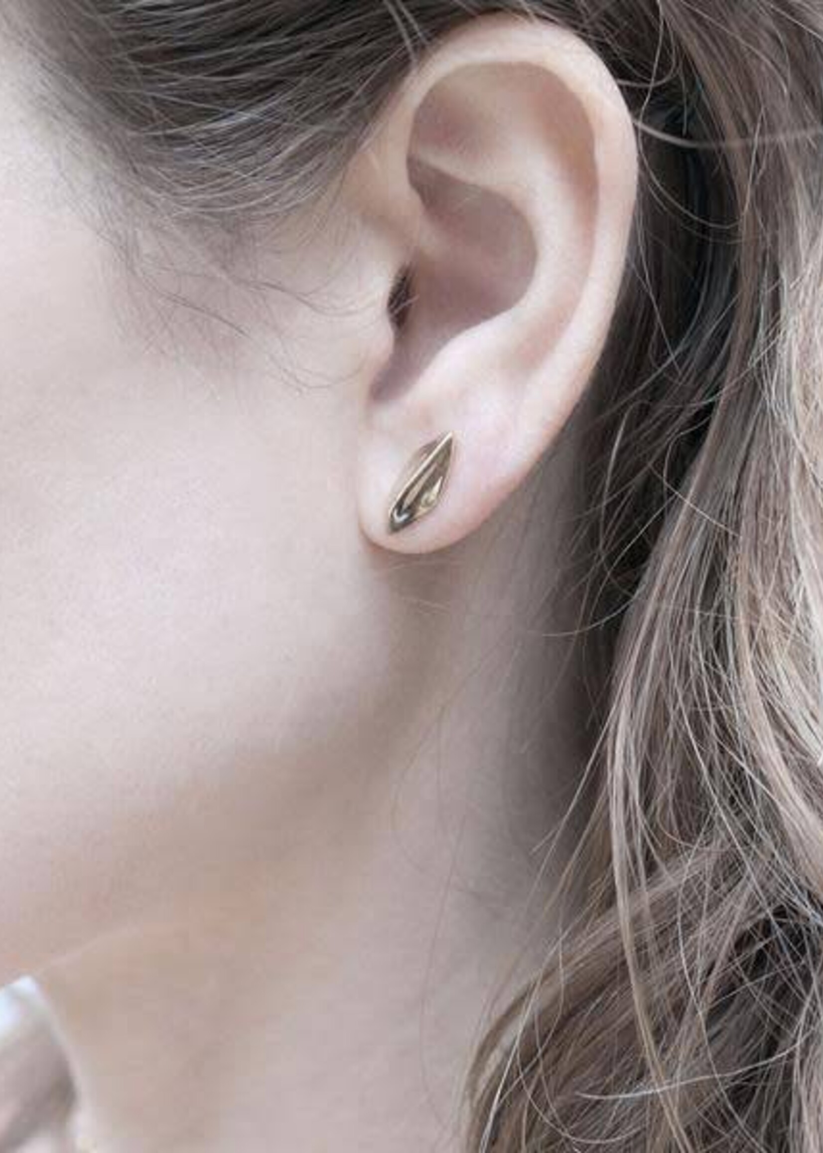 Rahya Blackwell Gold Tide Stud Earrings