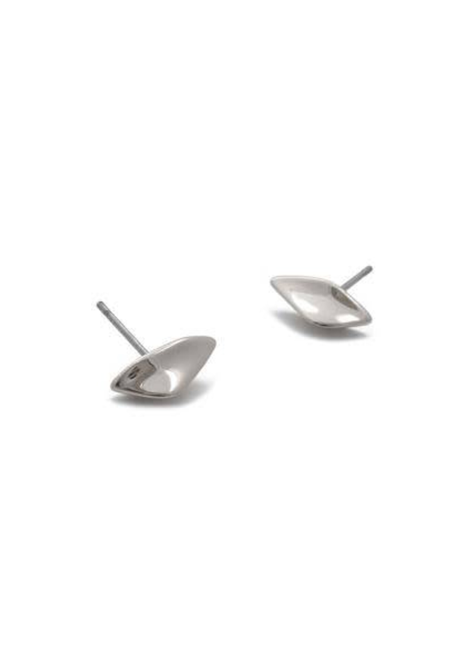 Rahya Blackwell Silver Tide Stud Earrings