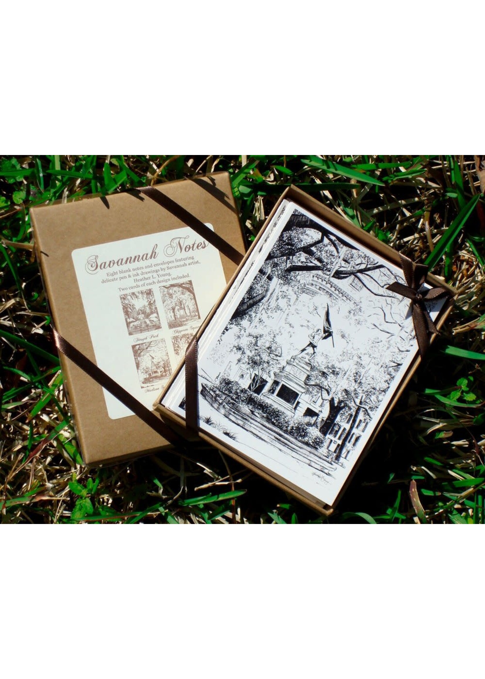 Heather Young Savannah Squares Boxed Stationery Set