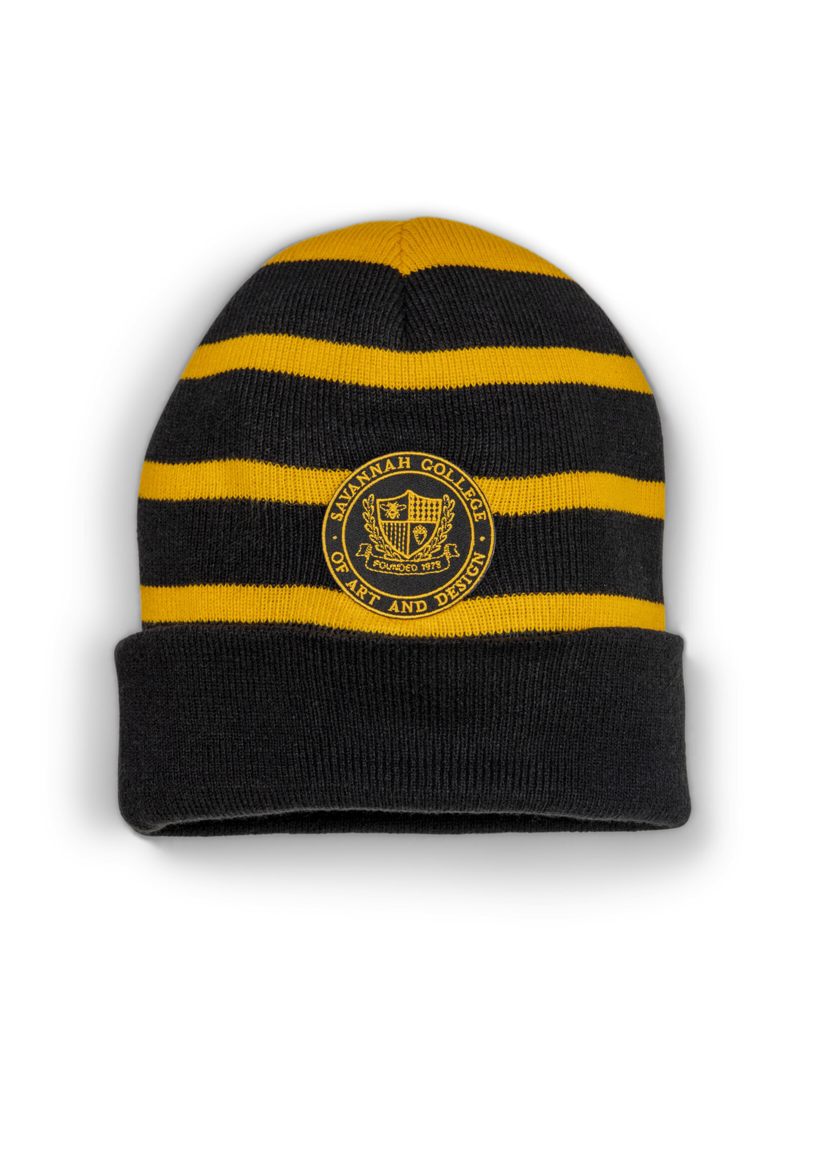 SCAD SCAD Crest Black and Yellow Beanie