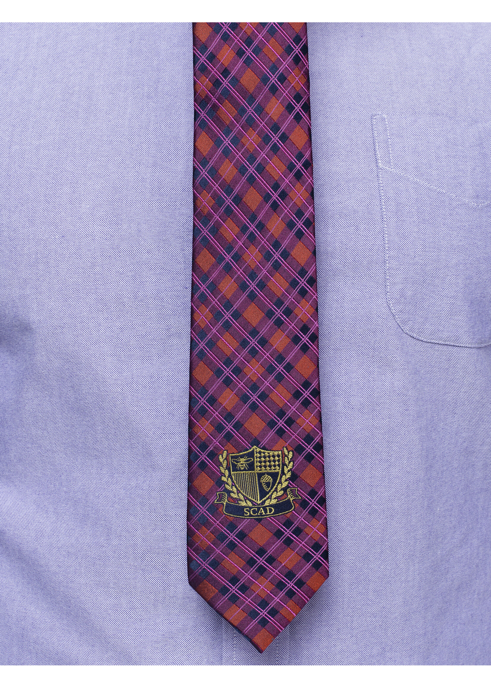 SCAD SCAD Crest Plaid Tie