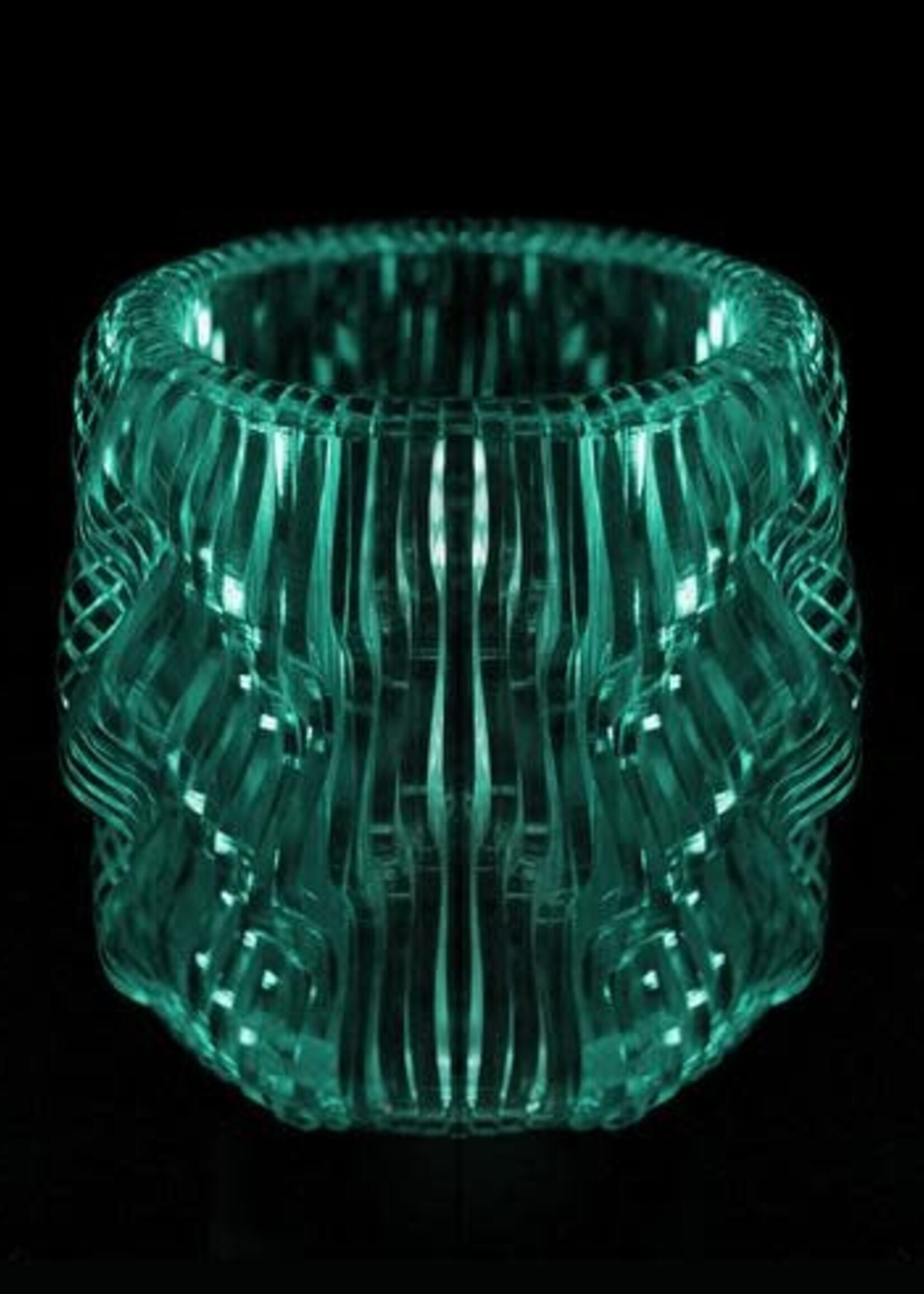 Kathleen Grebe Glass Wave Parametric Bracelet Cuff Medium
