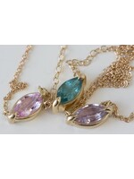 Katie Finn Marquise Sapphire Pendant