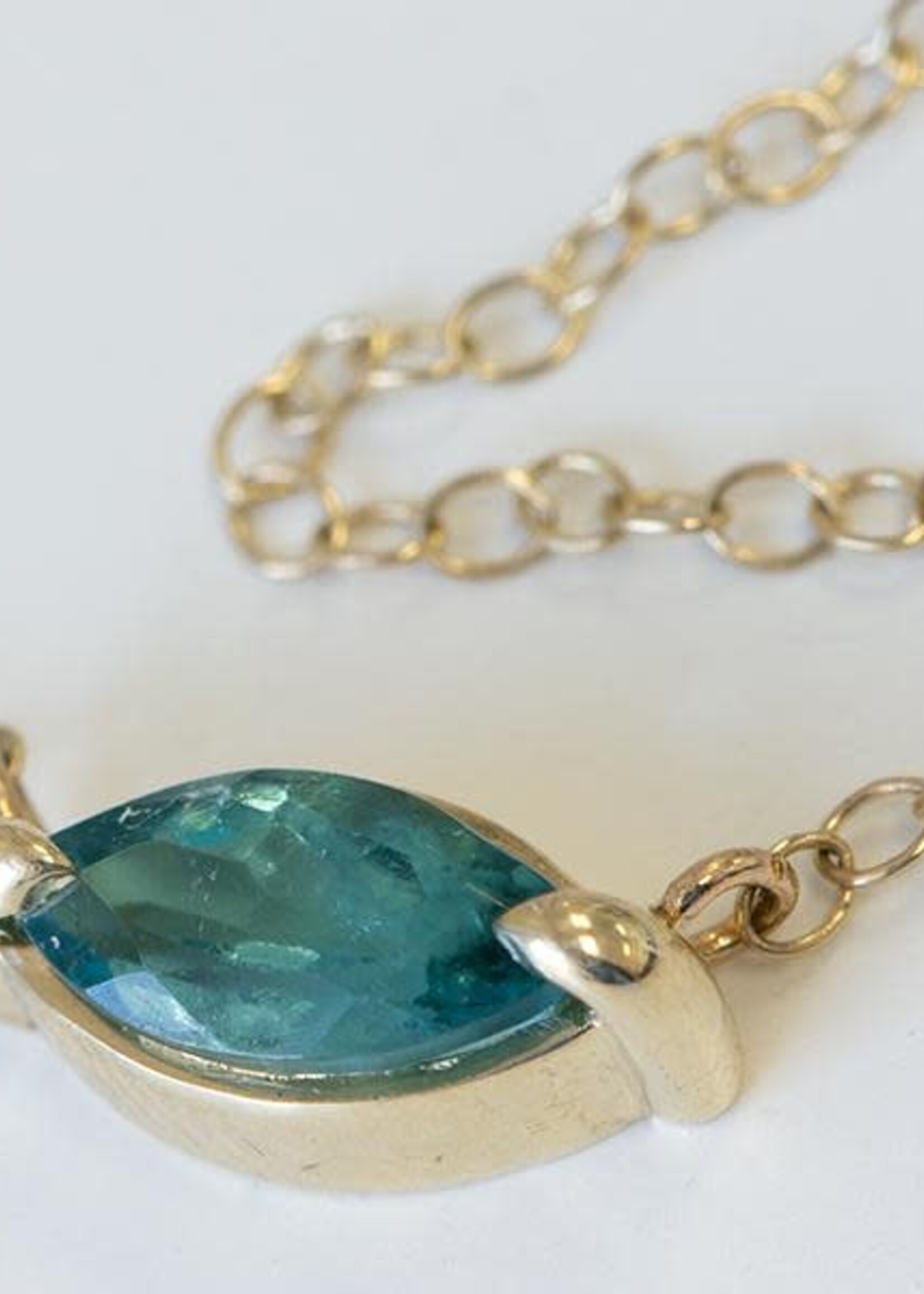 Katie Finn Marquise Sapphire Pendant