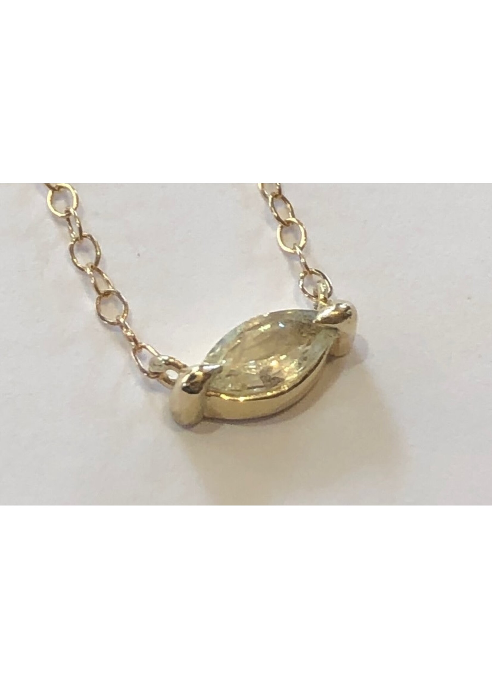 Katie Finn Marquise Sapphire Pendant