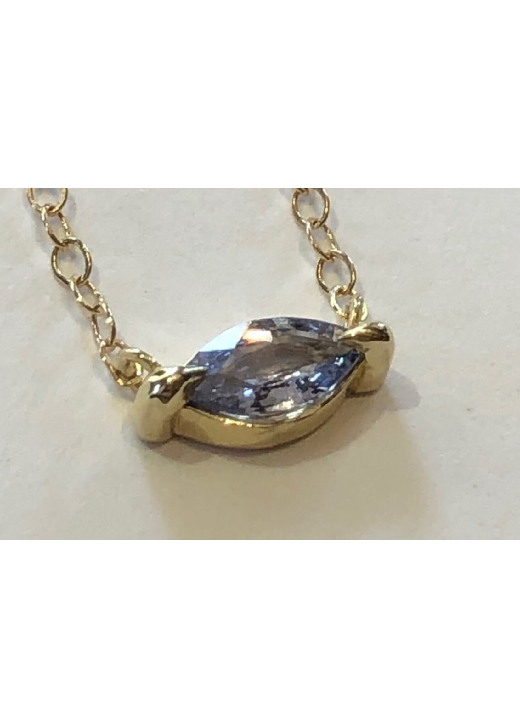 Katie Finn Marquise Sapphire Pendant
