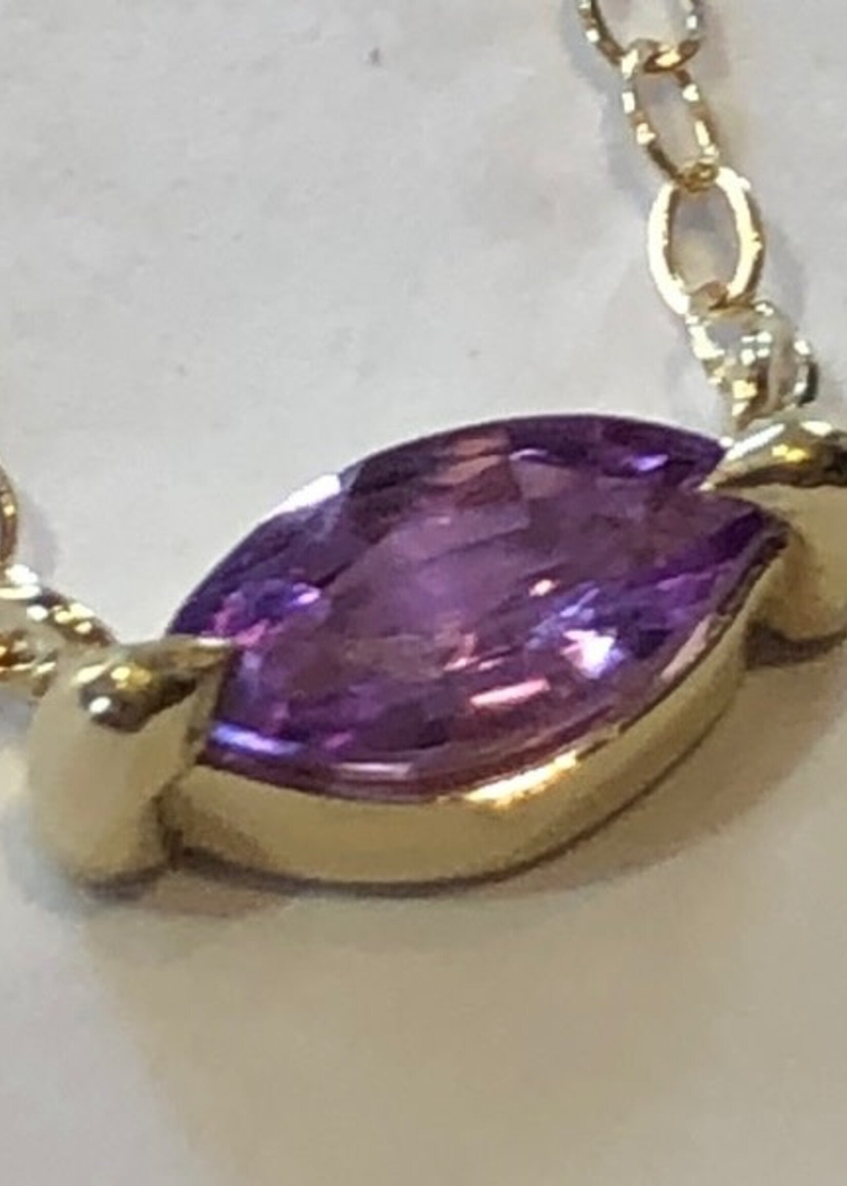 Katie Finn Marquise Sapphire Pendant