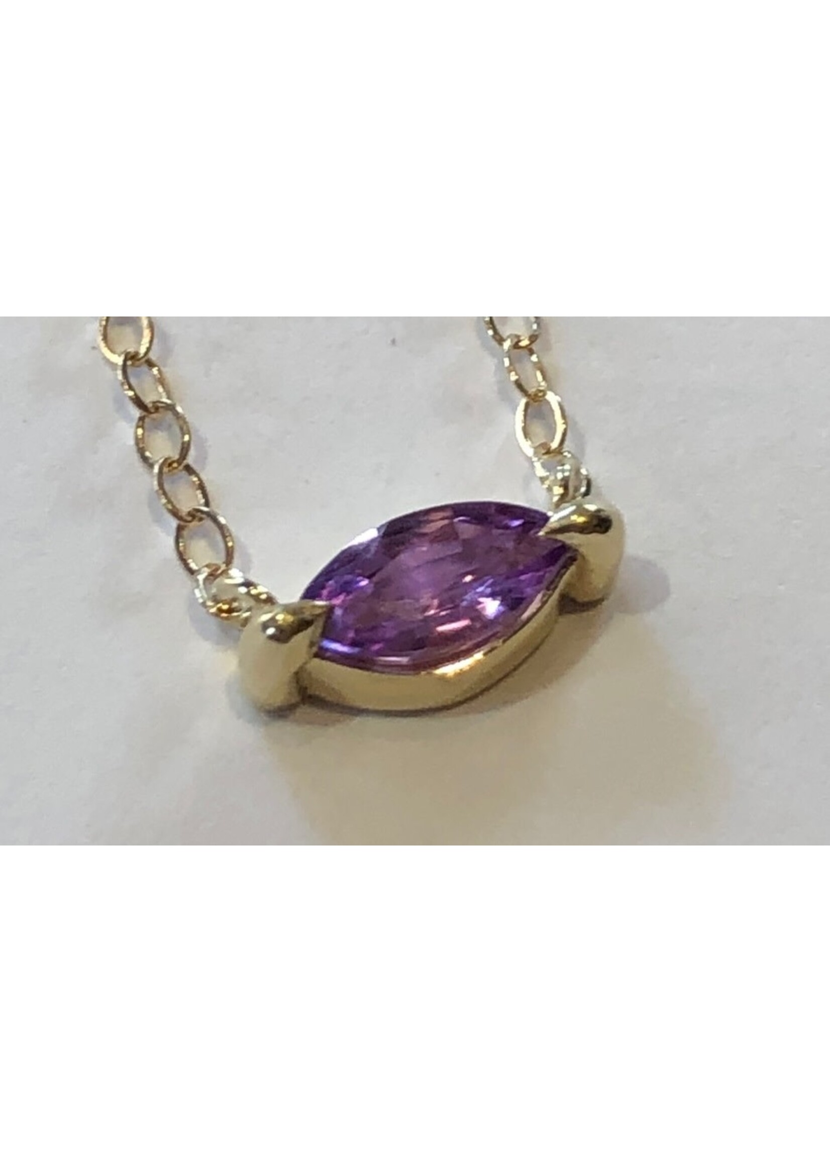 Katie Finn Marquise Sapphire Pendant