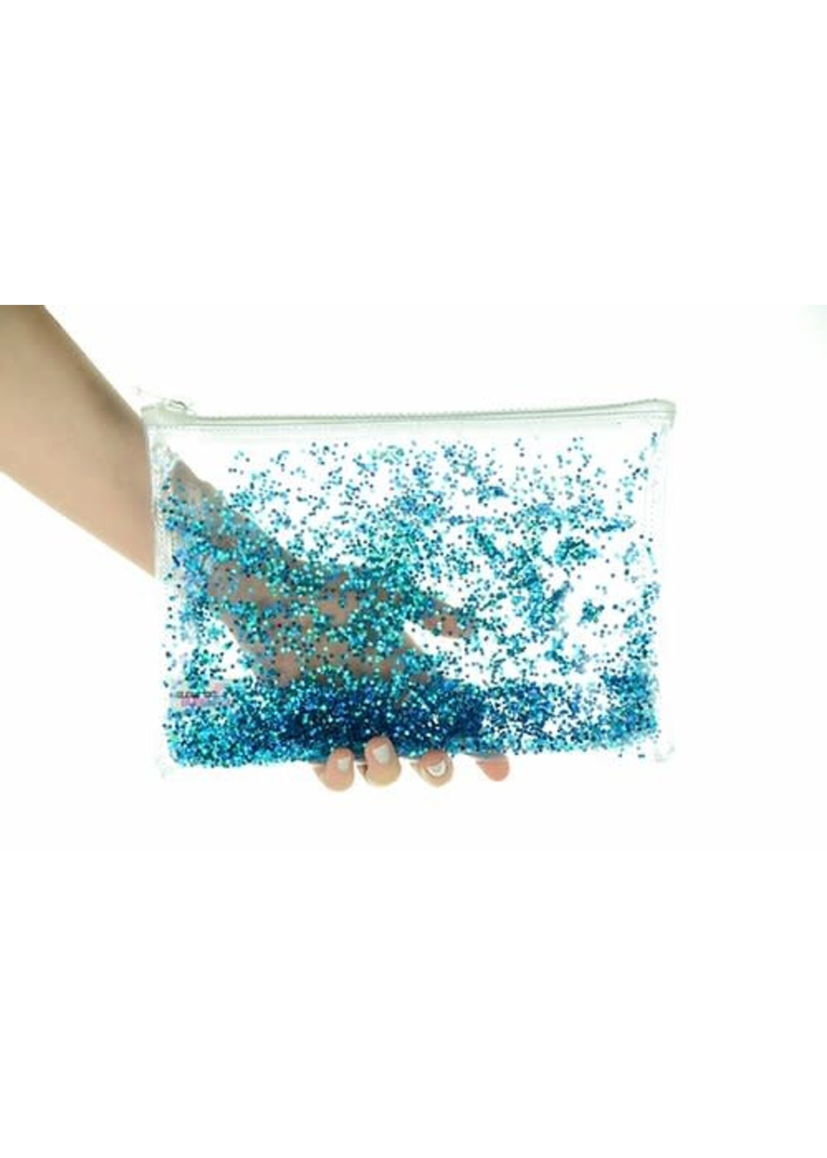 Mariah Hodges Liquid Glitter Zip Clutch