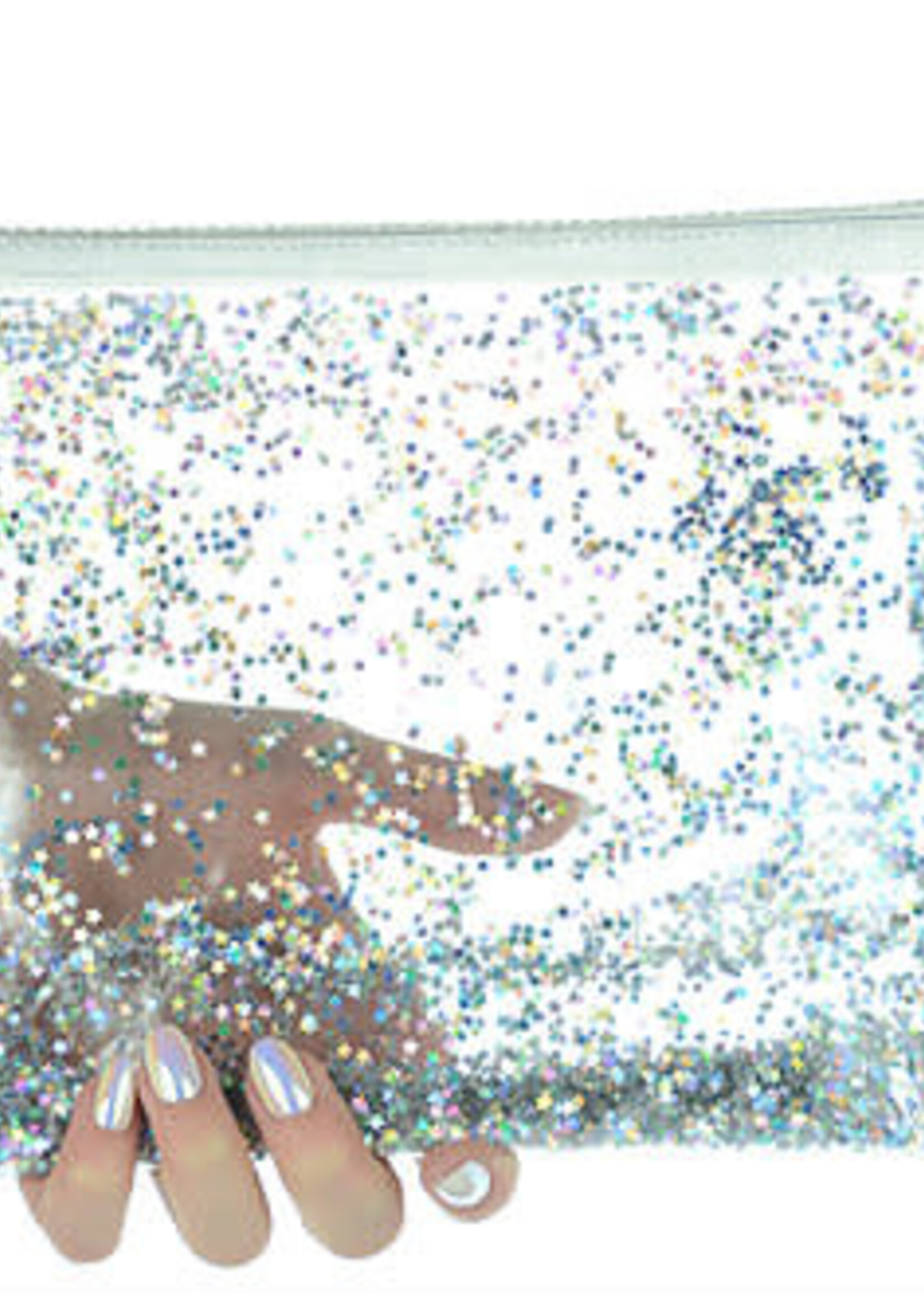 Mariah Hodges Liquid Glitter Zip Clutch