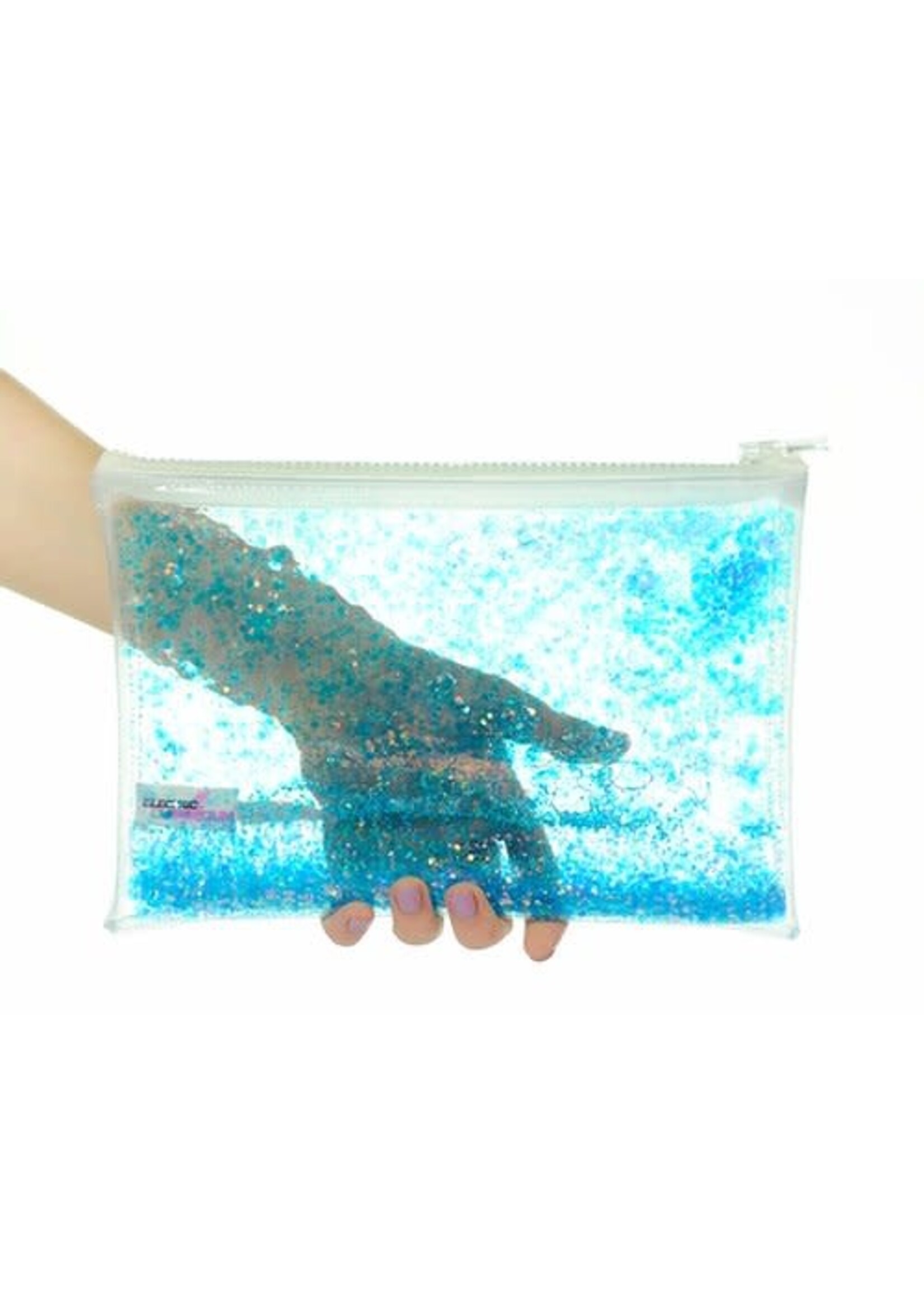 Mariah Hodges Liquid Glitter Zip Clutch