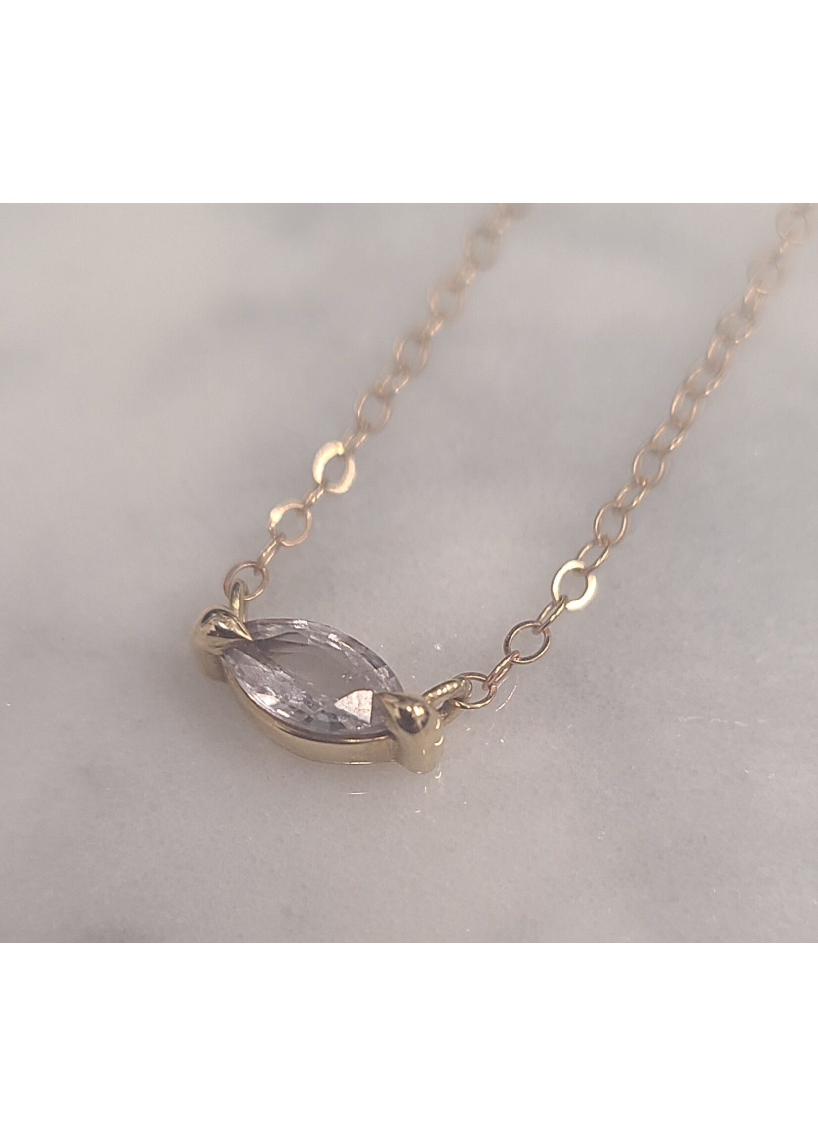 Katie Finn Marquise Sapphire Pendant