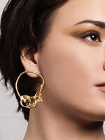 Sydnie Wainland Gold Confetti Abstract Earrings