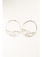 Sydnie Wainland Silver Hydro Hoop Earrings