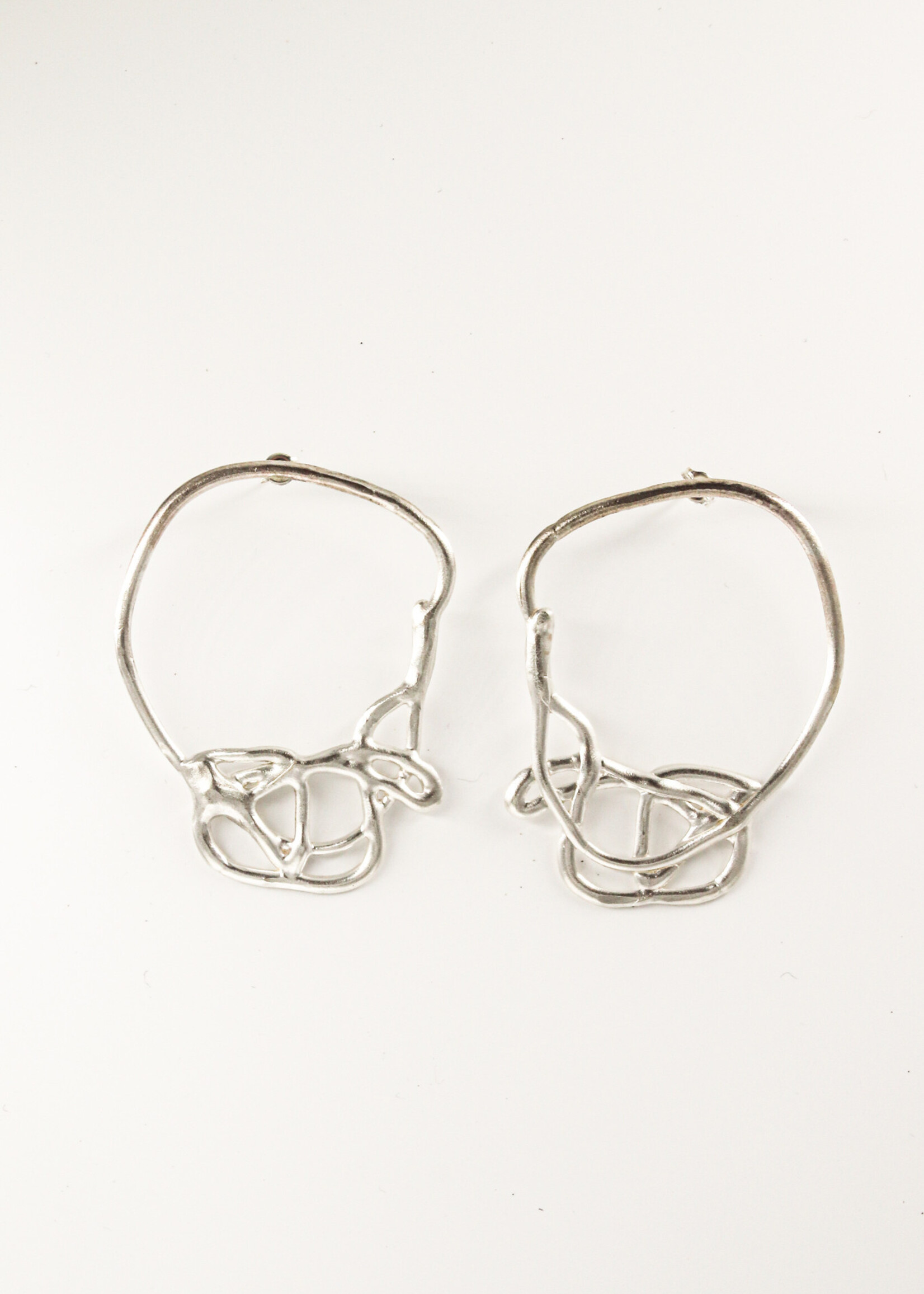 Sydnie Wainland Silver Hydro Abstract Earrings