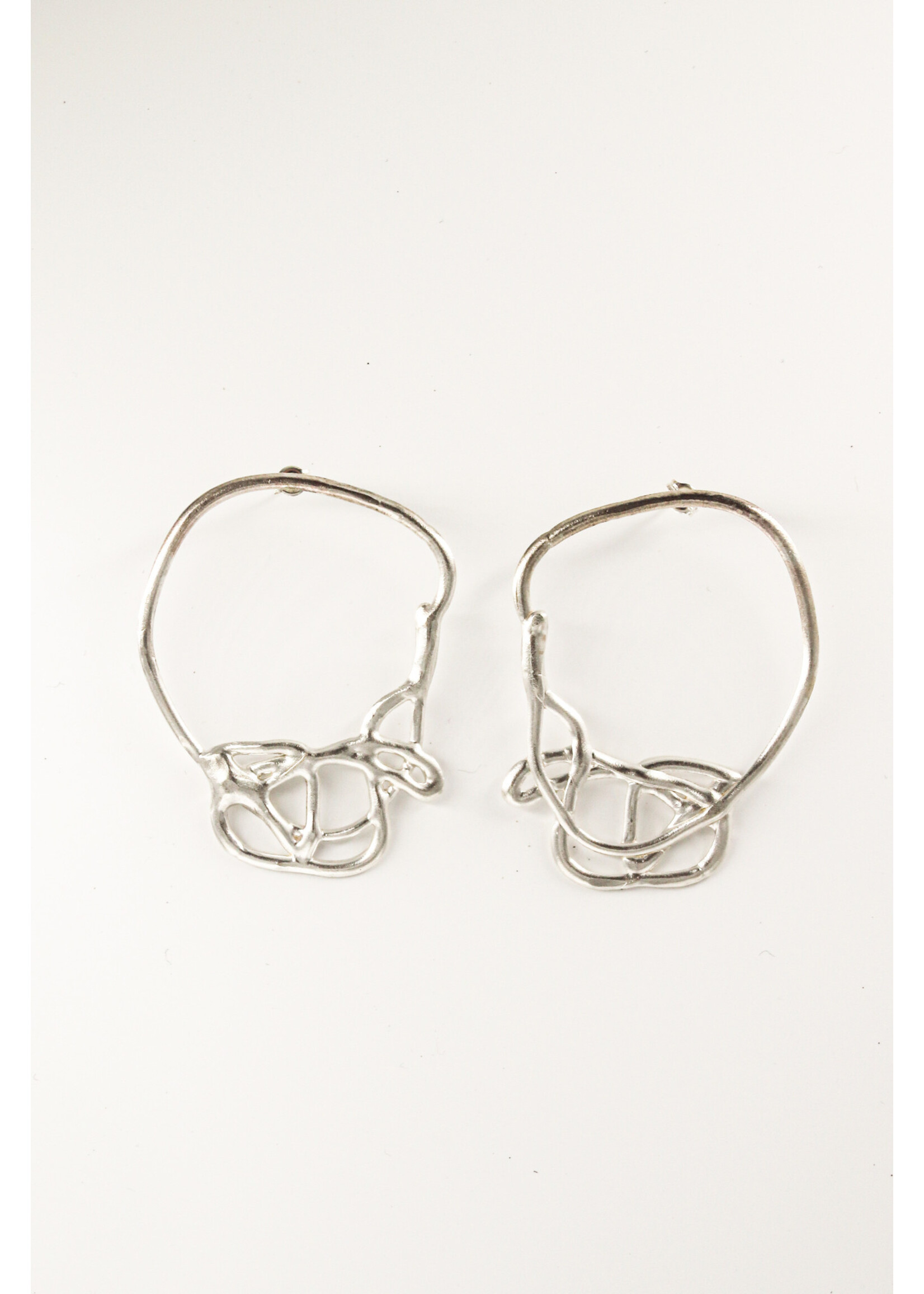 Sydnie Wainland Silver Hydro Abstract Earrings