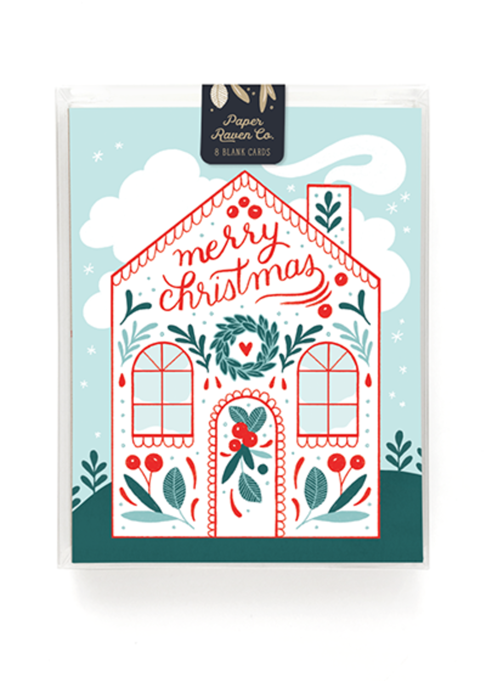 Erin McManness Christmas Cottage Card - Box Set of 8