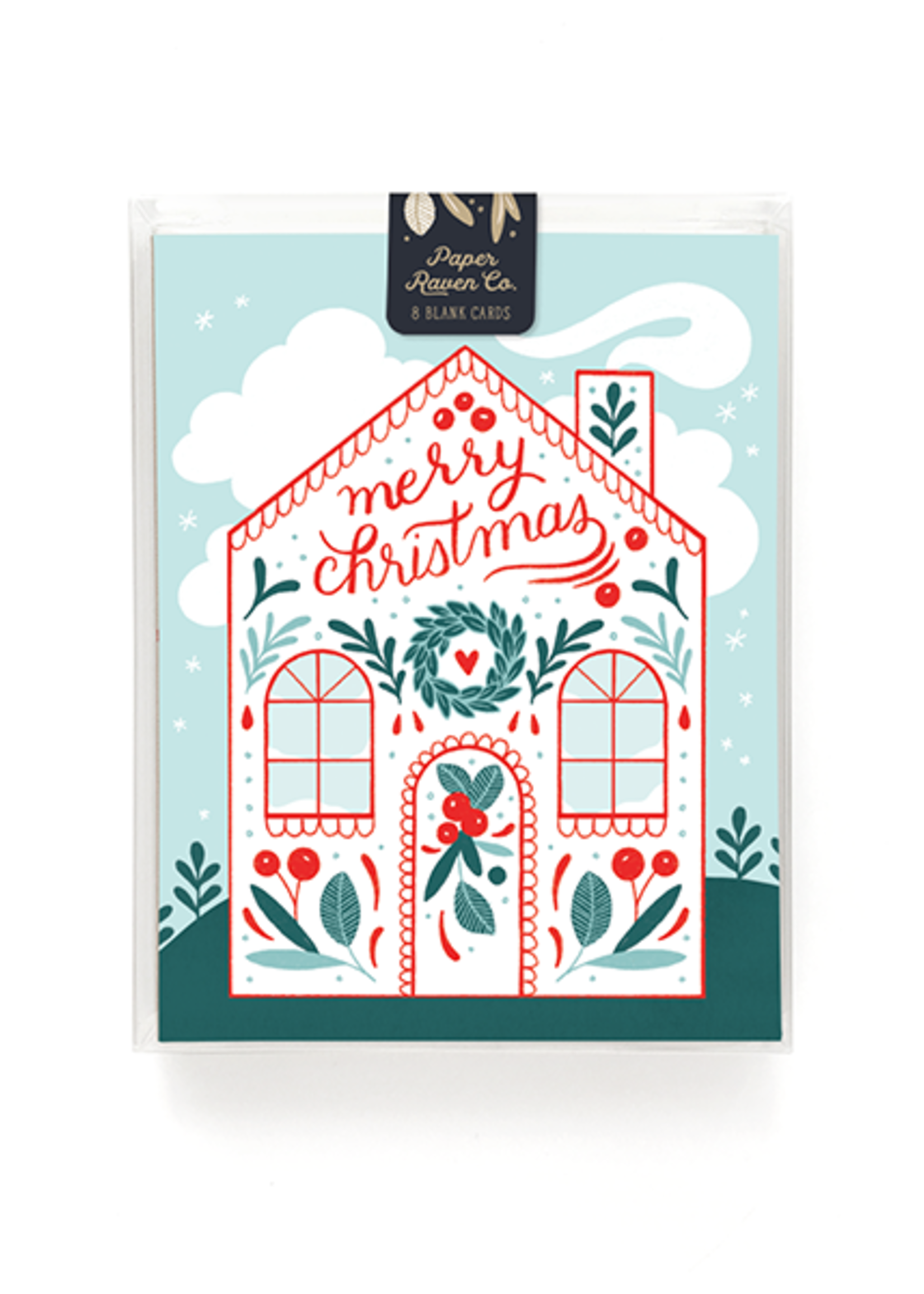 Erin McManness Christmas Cottage Card - Box Set of 8