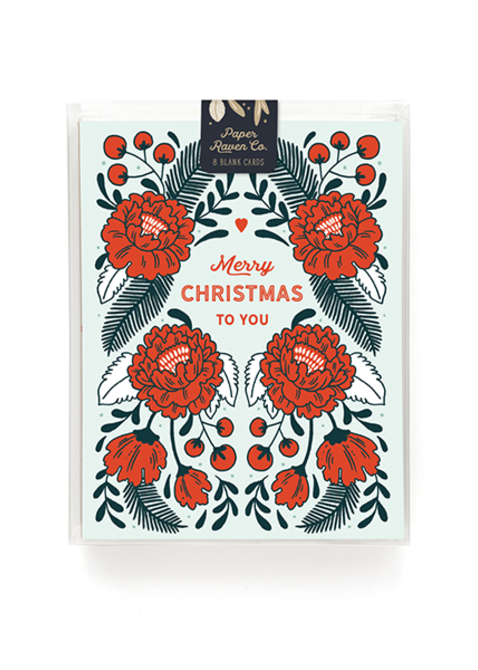 Erin McManness Christmas Rose Card - Box Set of 8