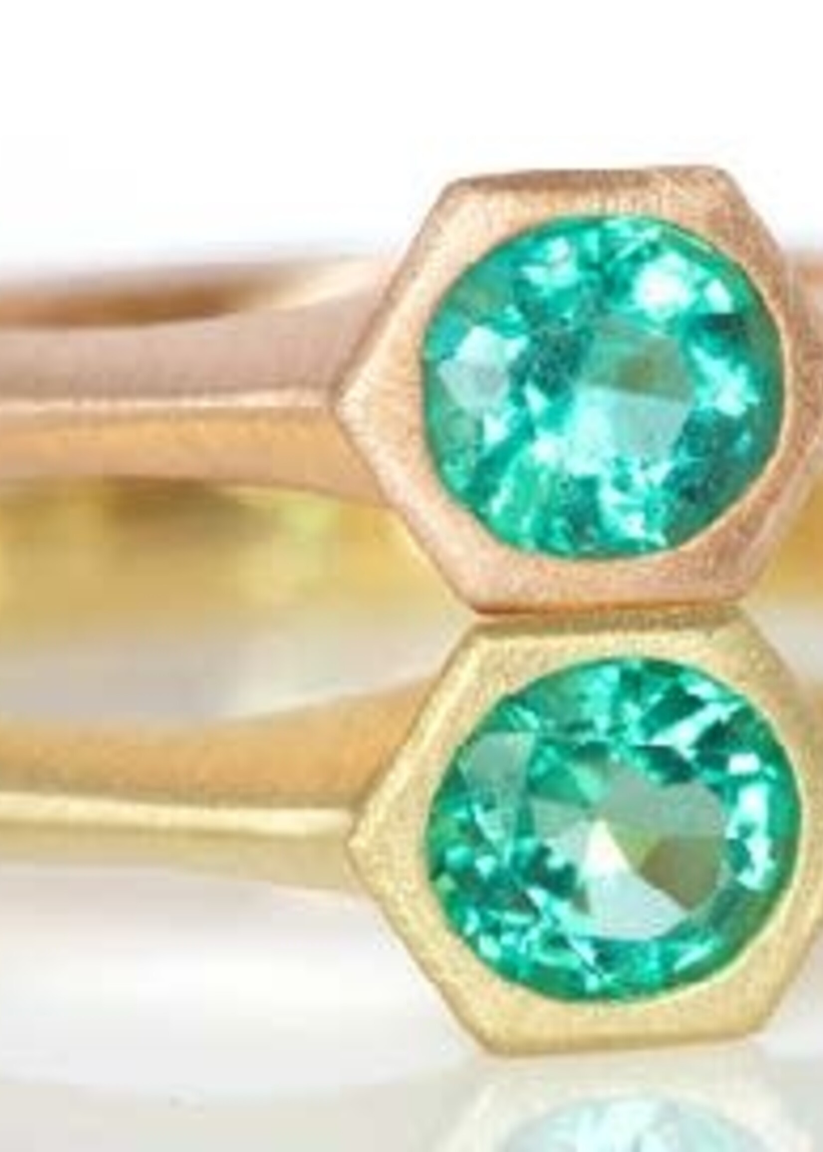 Katie Finn Zambian Emerald Signet Ring