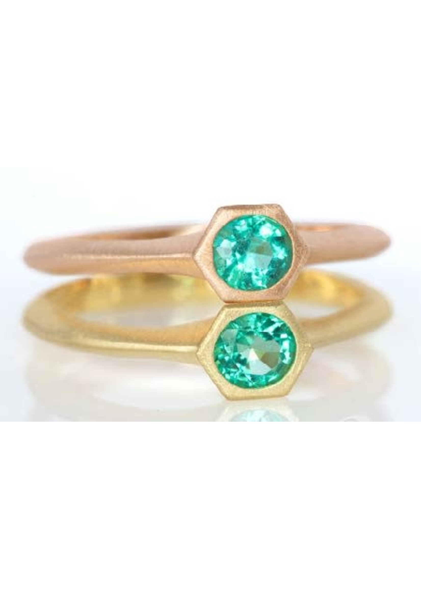 Katie Finn Zambian Emerald Signet Ring