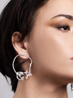 Sydnie Wainland Silver Confetti Abstract Earrings