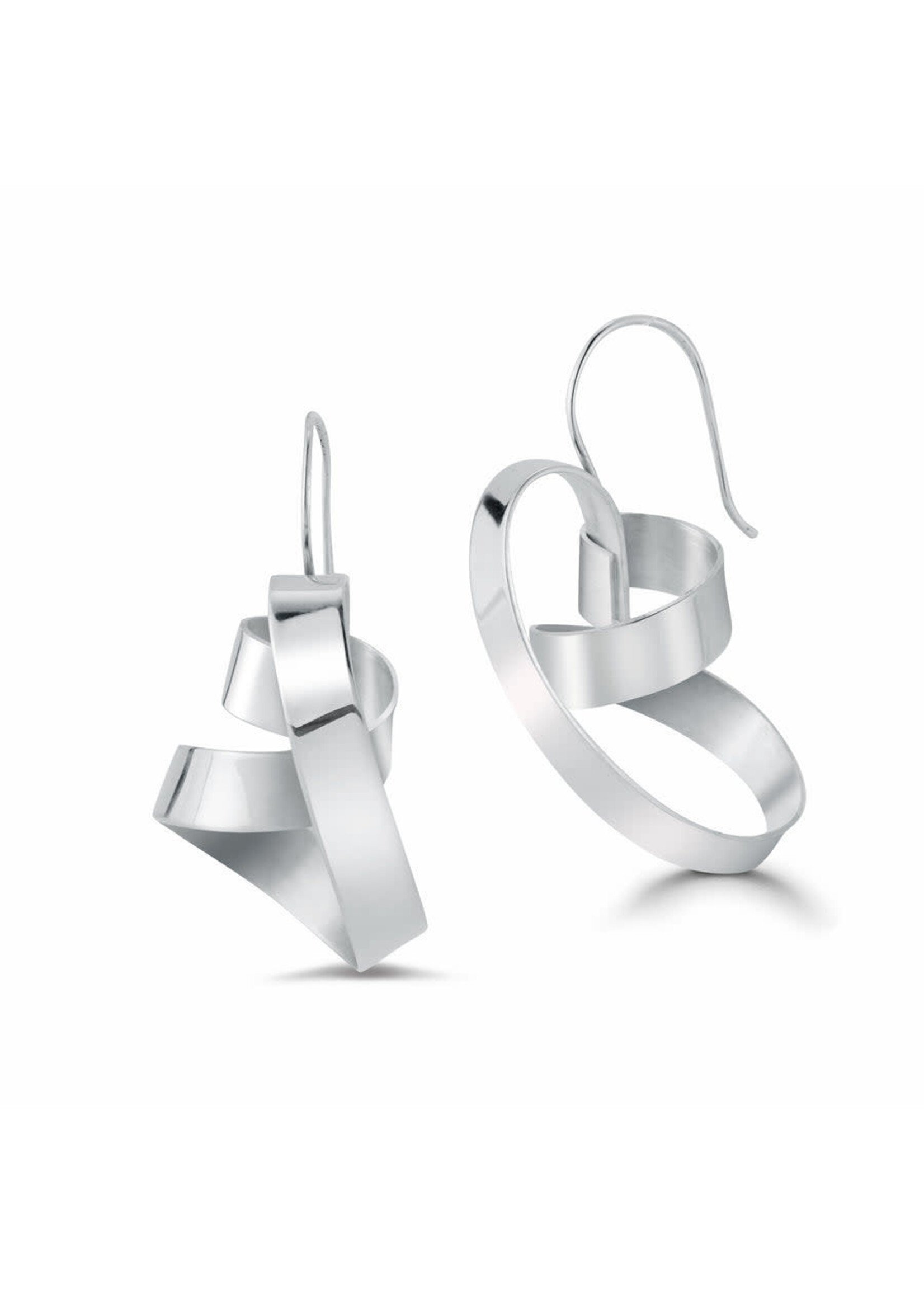 Mia Hebib Silver Rollercoaster Earrings