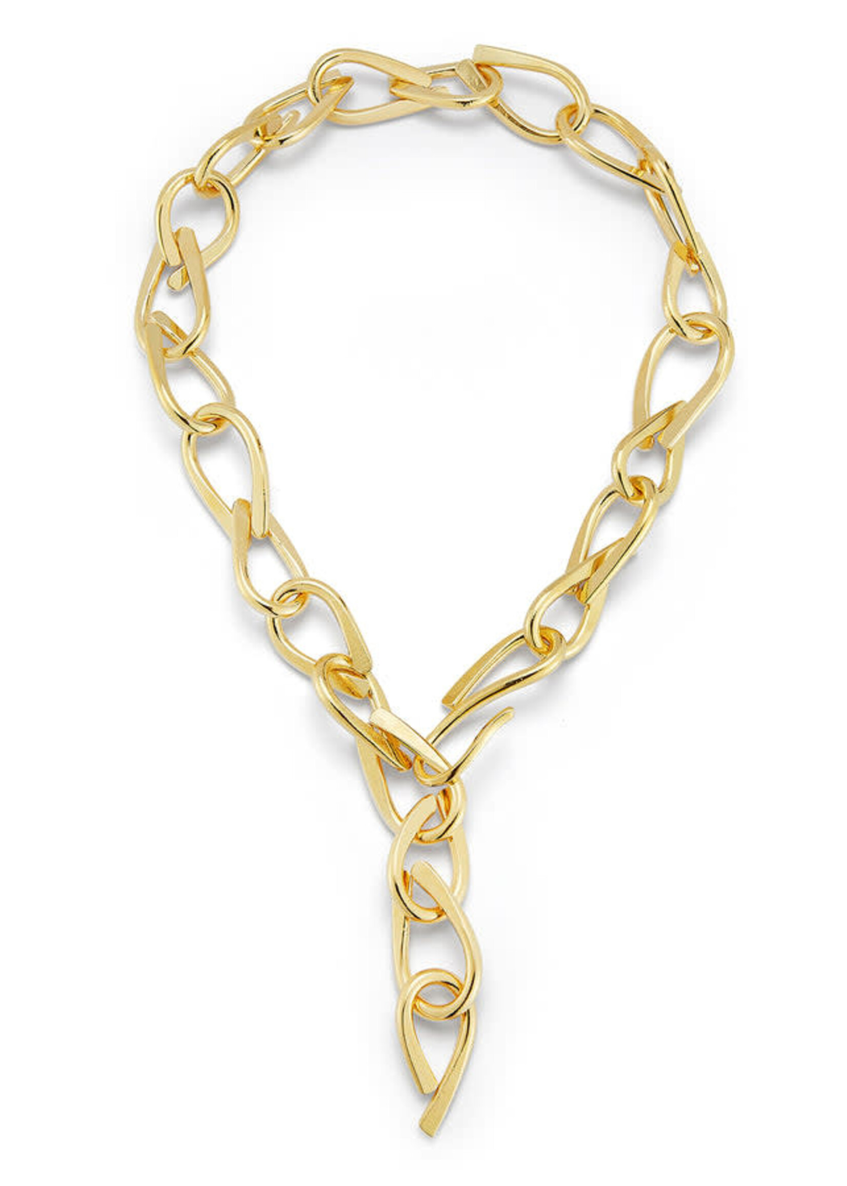 Mia Hebib Gold Connected Chain Necklace