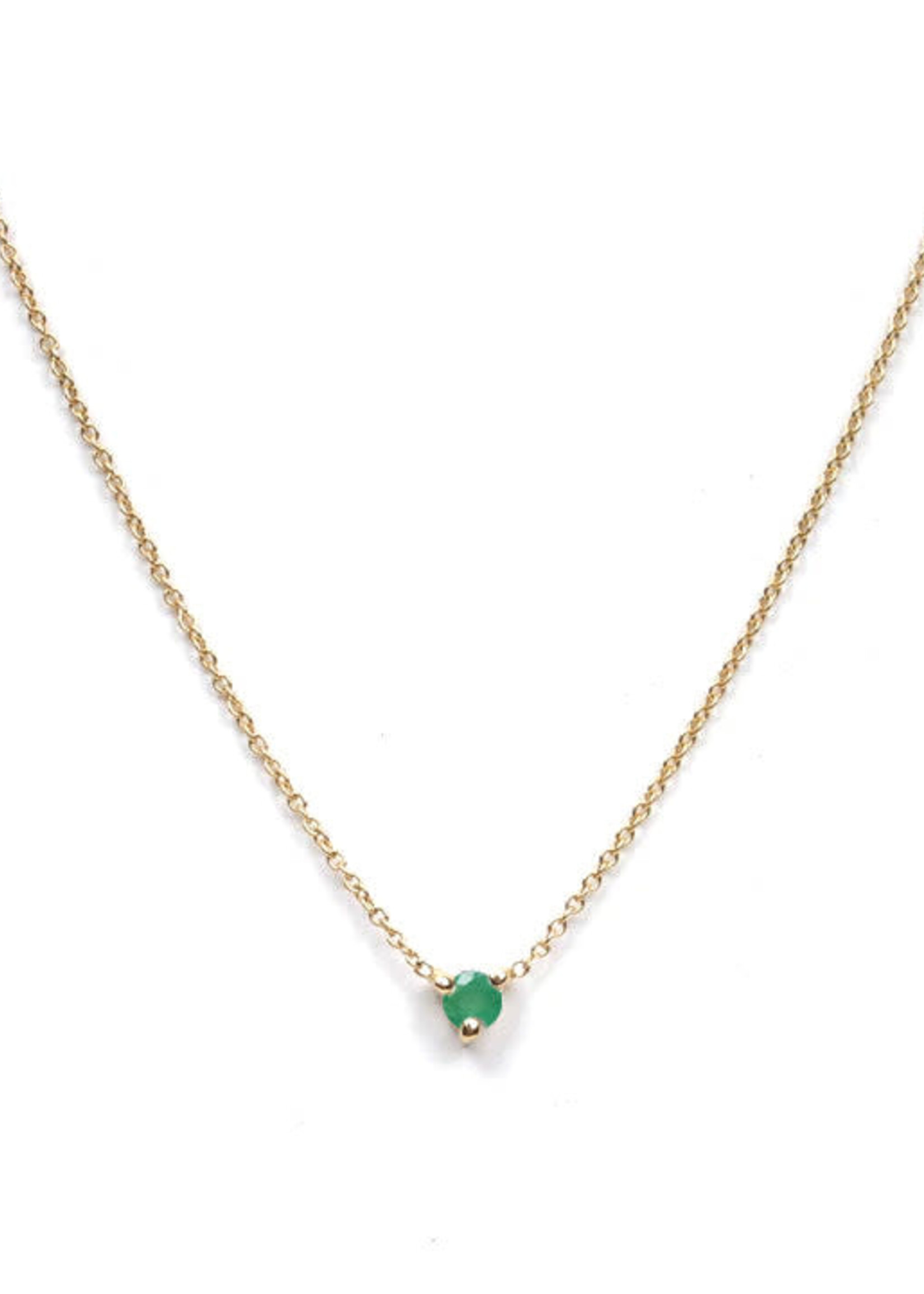 Hayley Schlesinger Tiny Emerald Chip Necklace