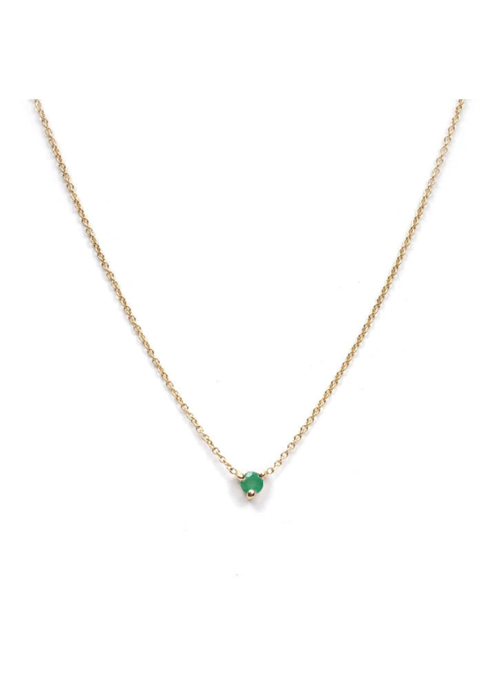 Hayley Schlesinger Tiny Emerald Chip Necklace