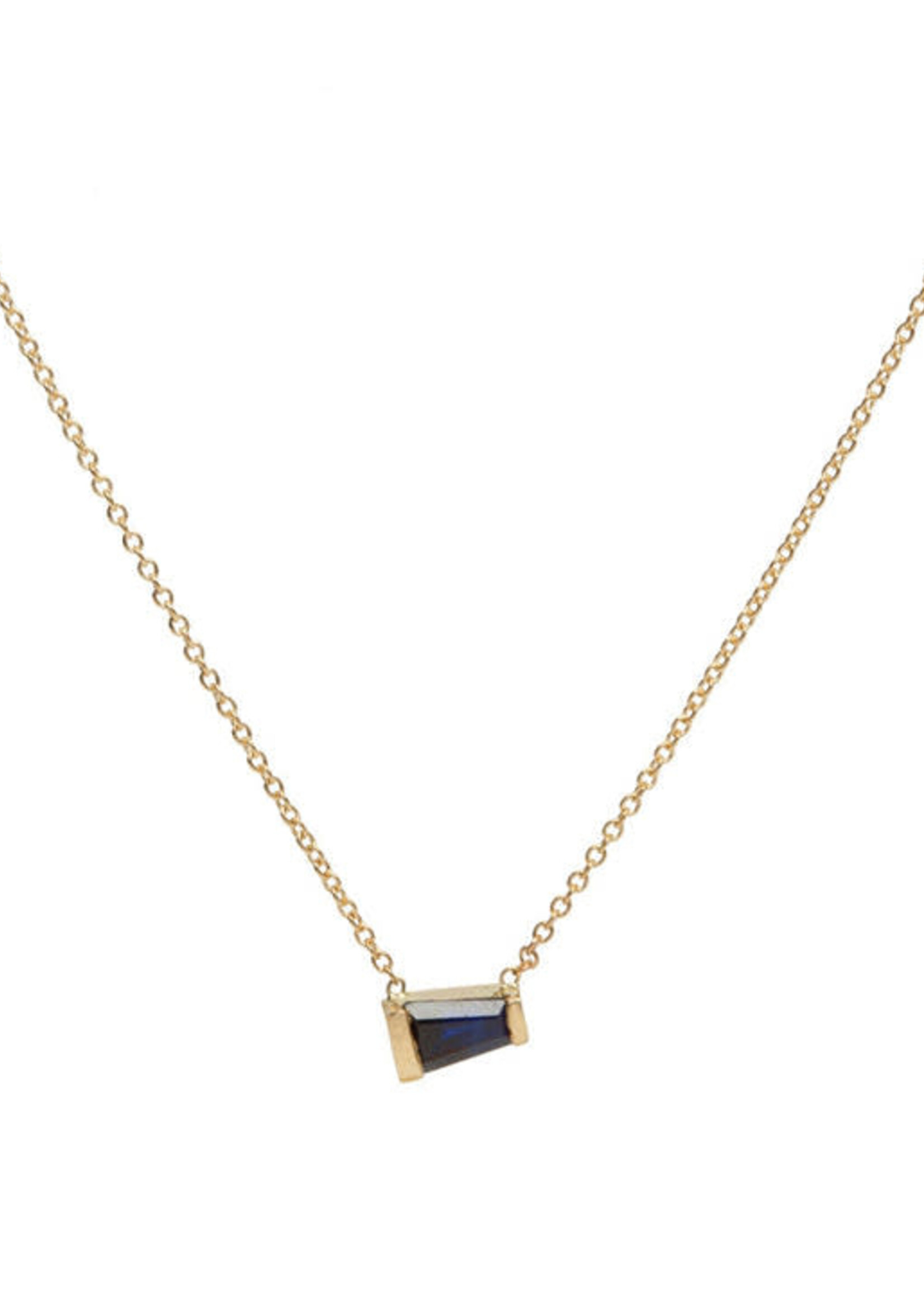Hayley Schlesinger Tapered Baguette Sapphire Necklace