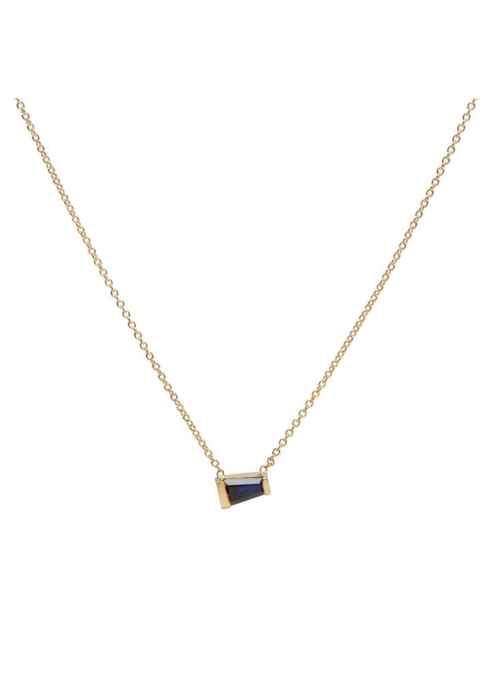 Hayley Schlesinger Tapered Baguette Sapphire Necklace