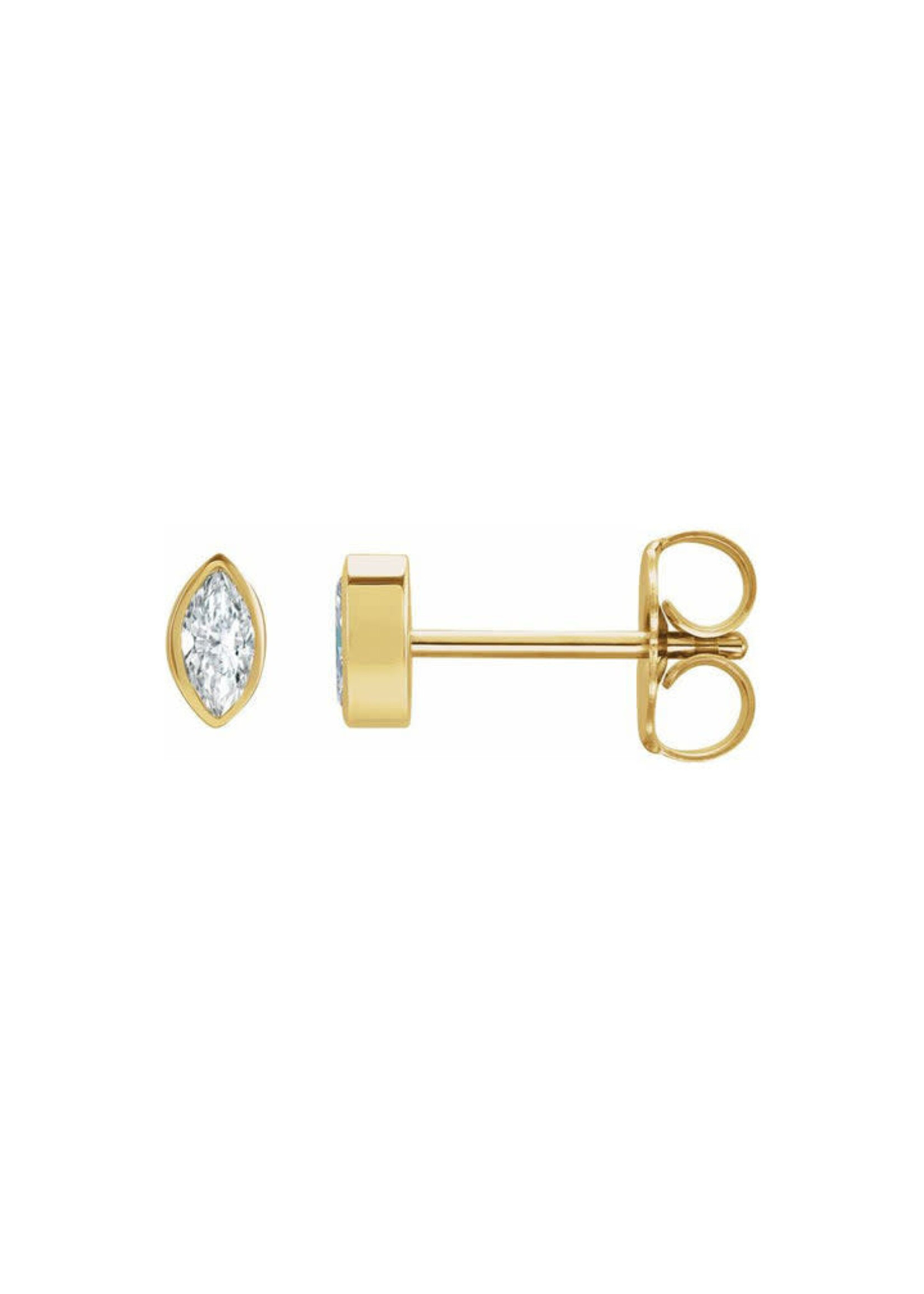 Hayley Schlesinger Marquise Diamond Stud Earrings