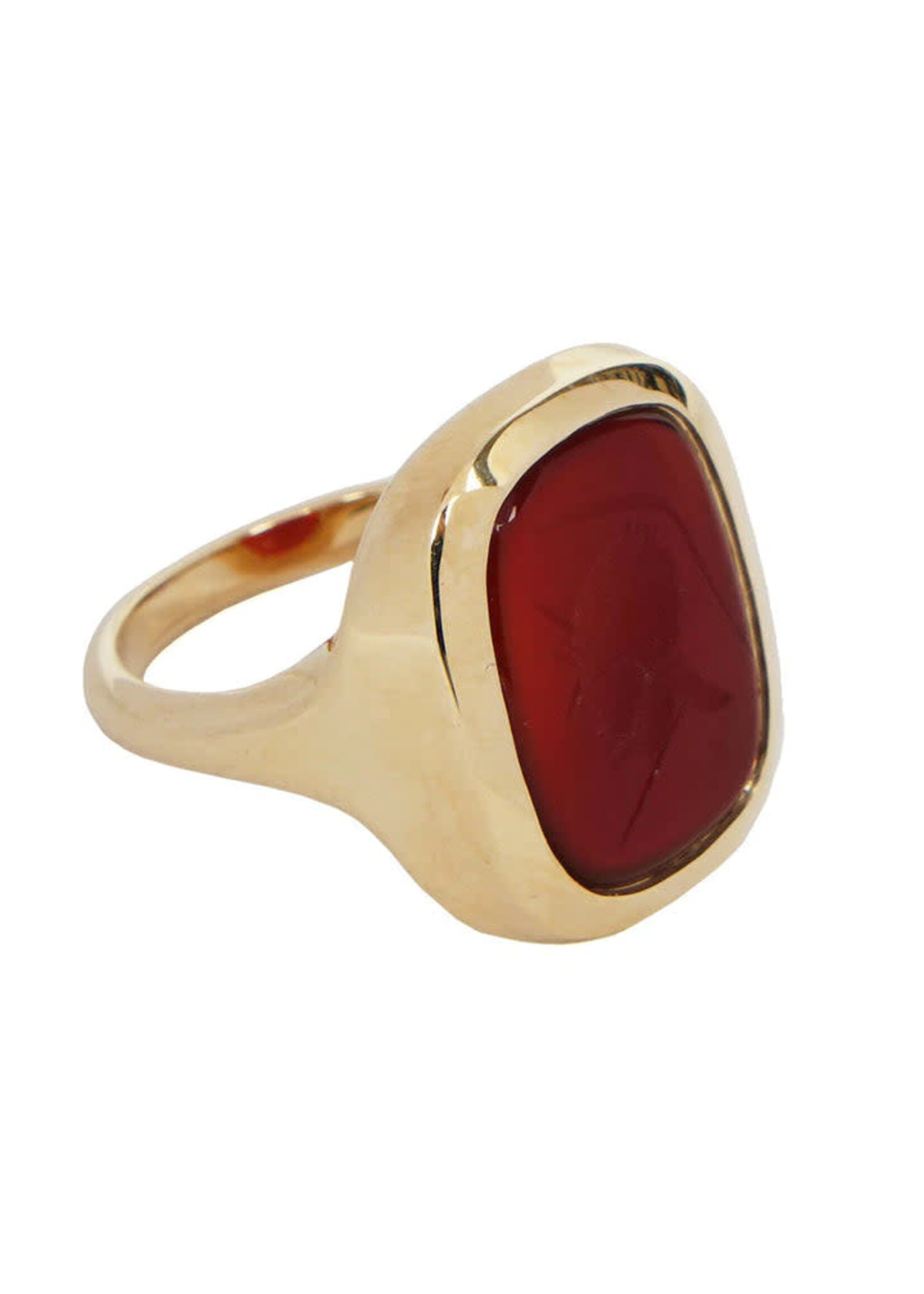 Hayley Schlesinger Carnelian Intaglio Signet Ring