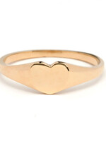 Hayley Schlesinger Gold Heart Signet Ring
