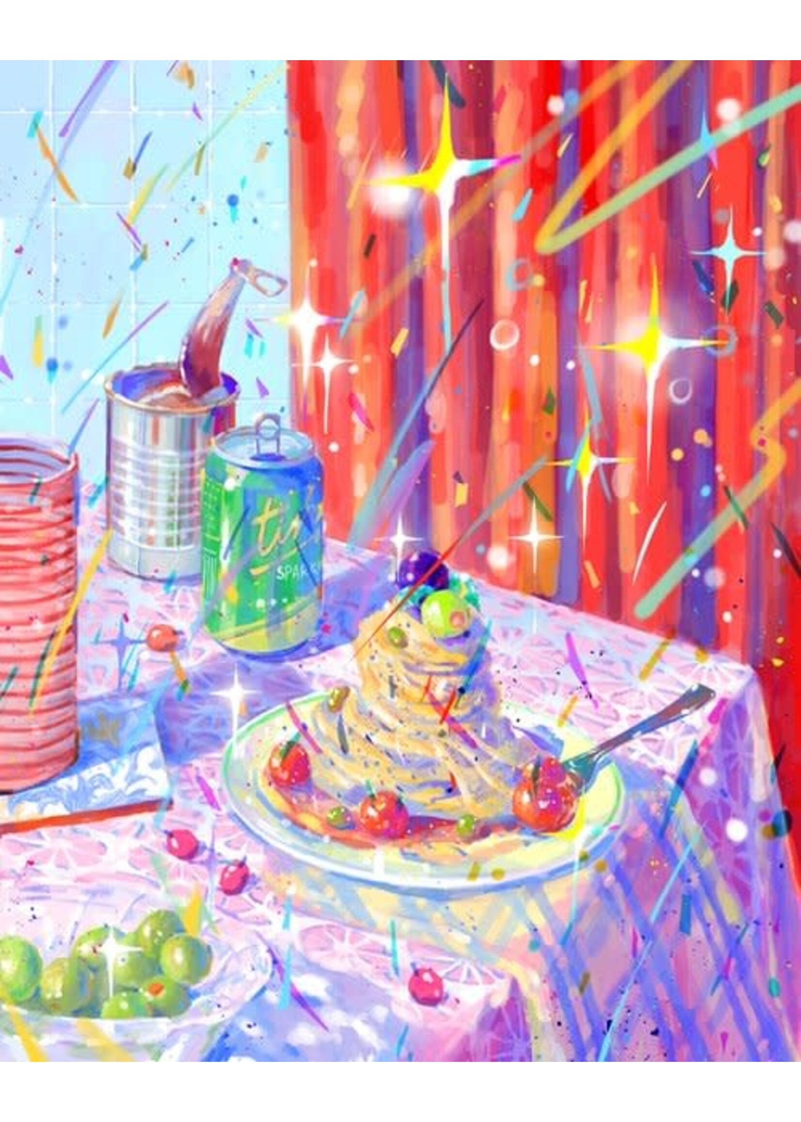 Fangyu Ma Glittery Day - Still Life Drawing Print