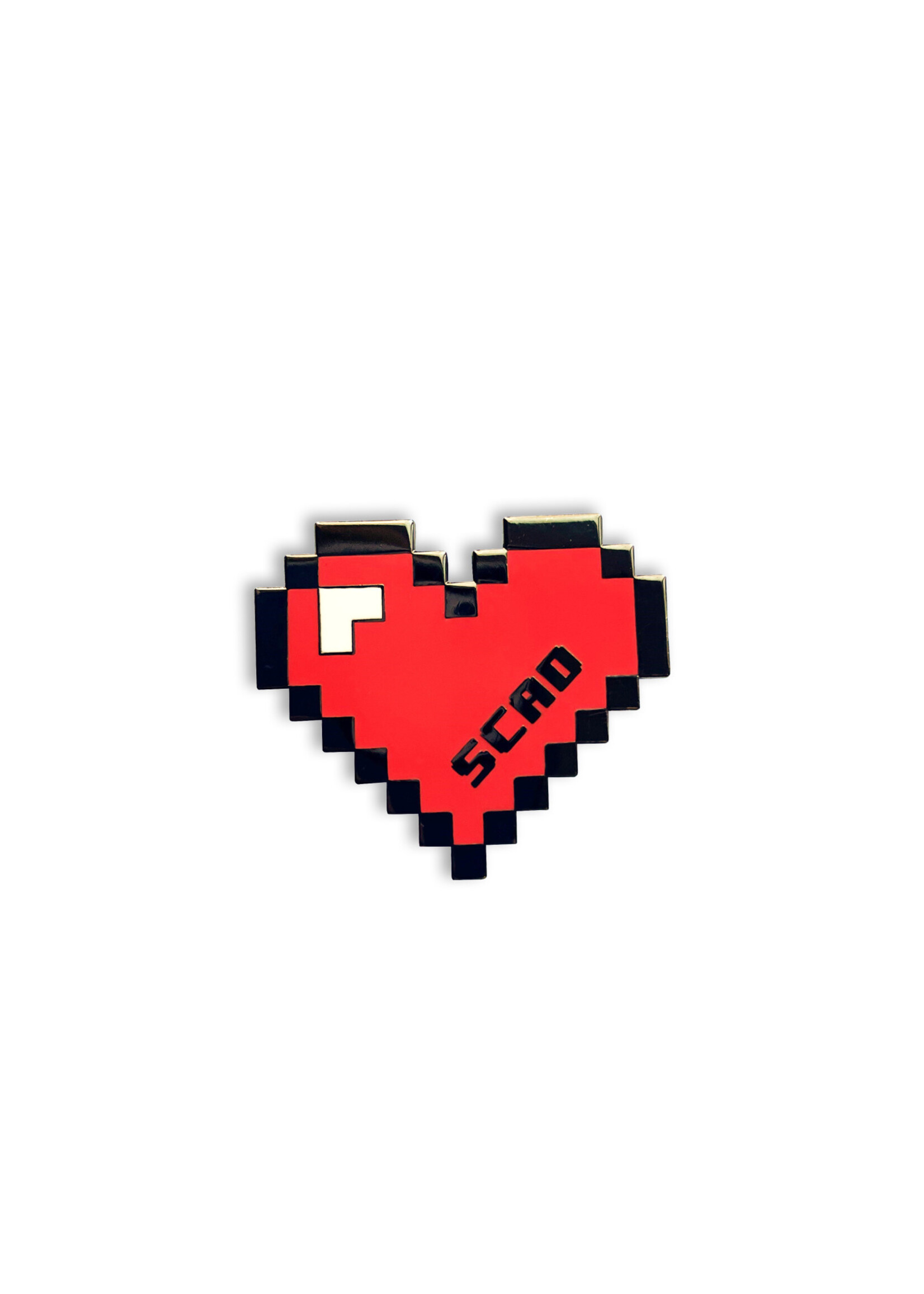 SCAD SCAD 8BIT Heart Enamel Pin