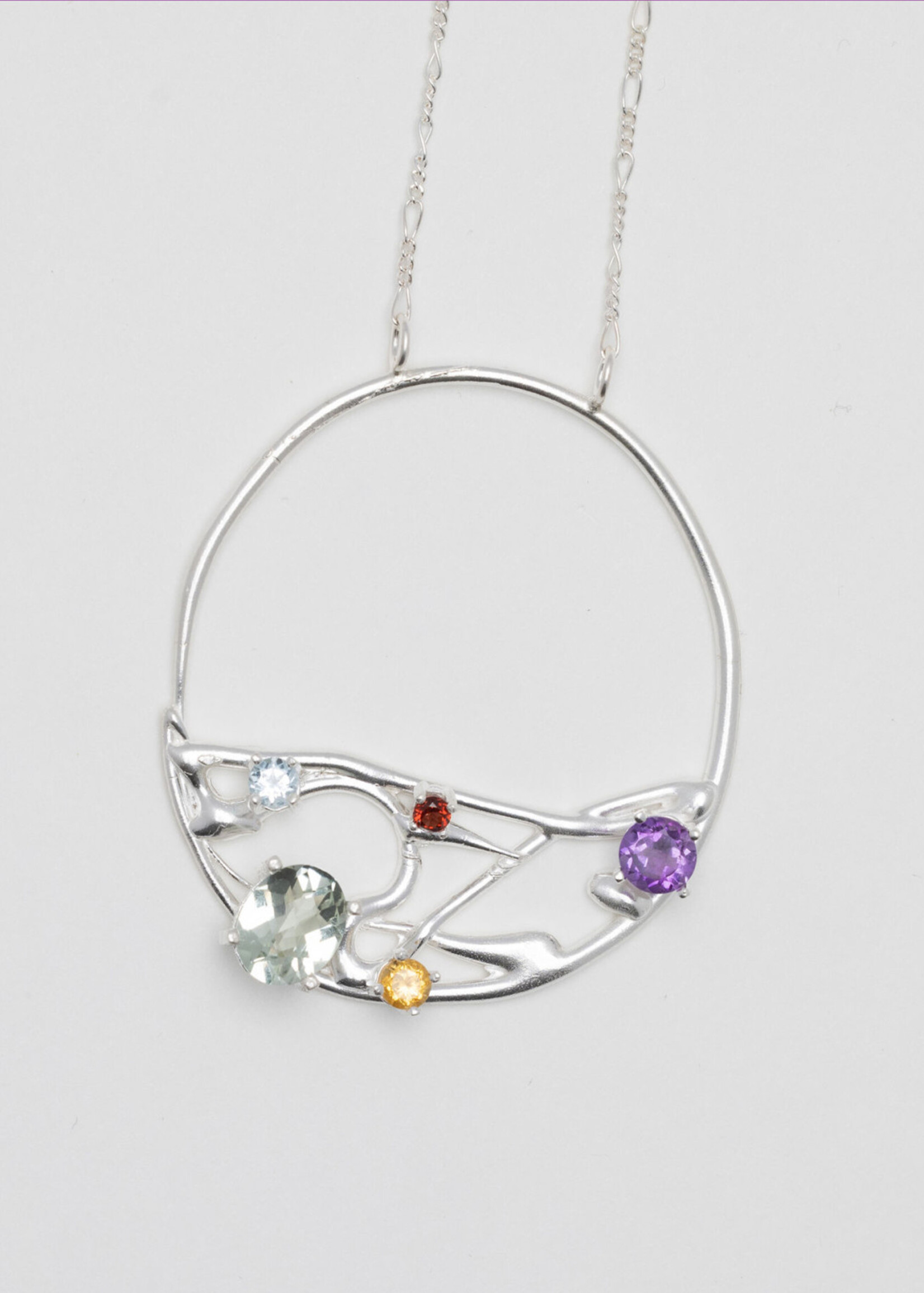 Sydnie Wainland Silver Confetti Hoop Necklace