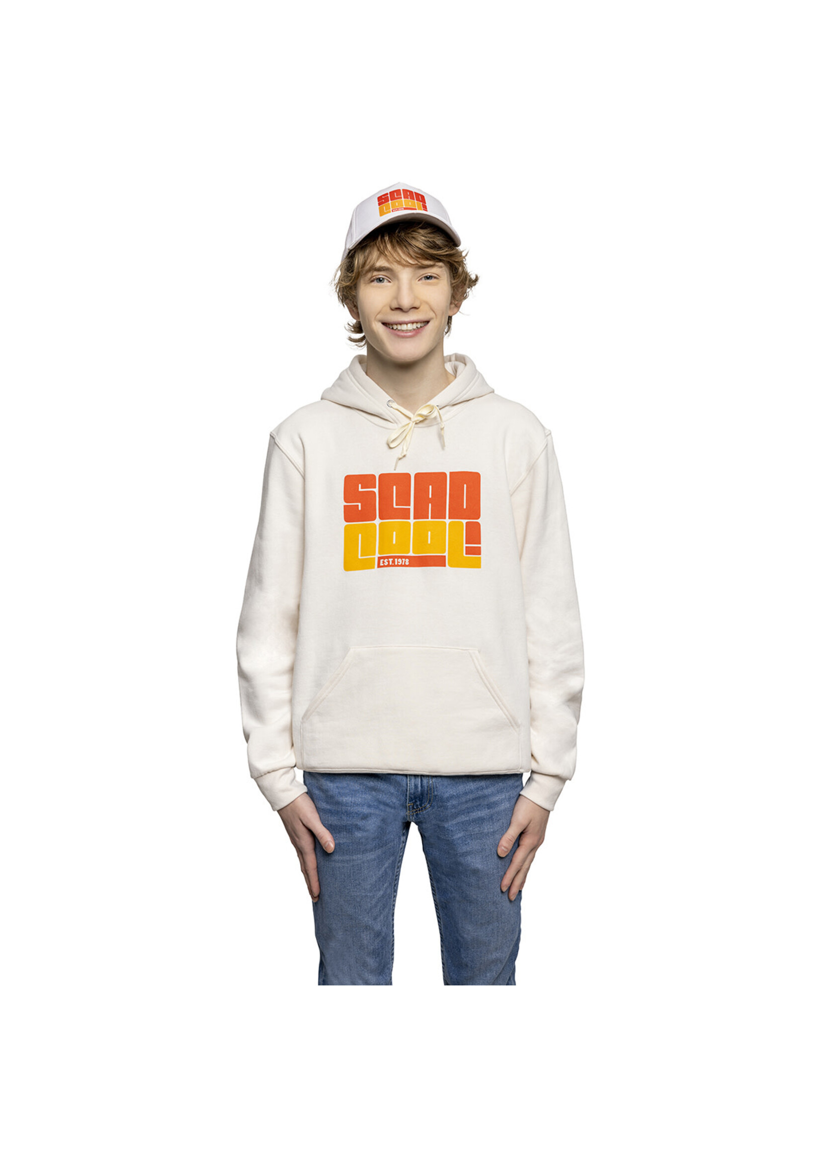 SCAD SCAD Cool Stacked, Hooded Sweatshirt, Cream