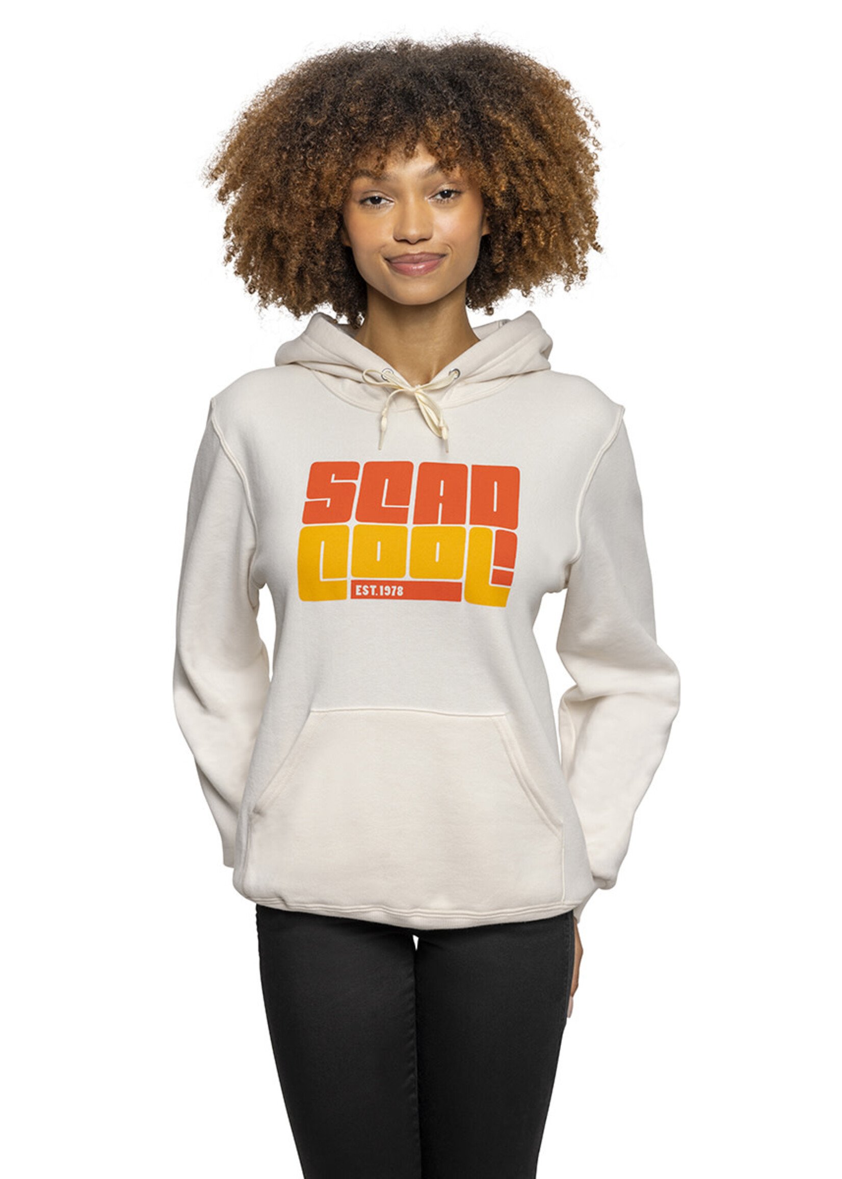 SCAD SCAD Cool Stacked, Hooded Sweatshirt, Cream