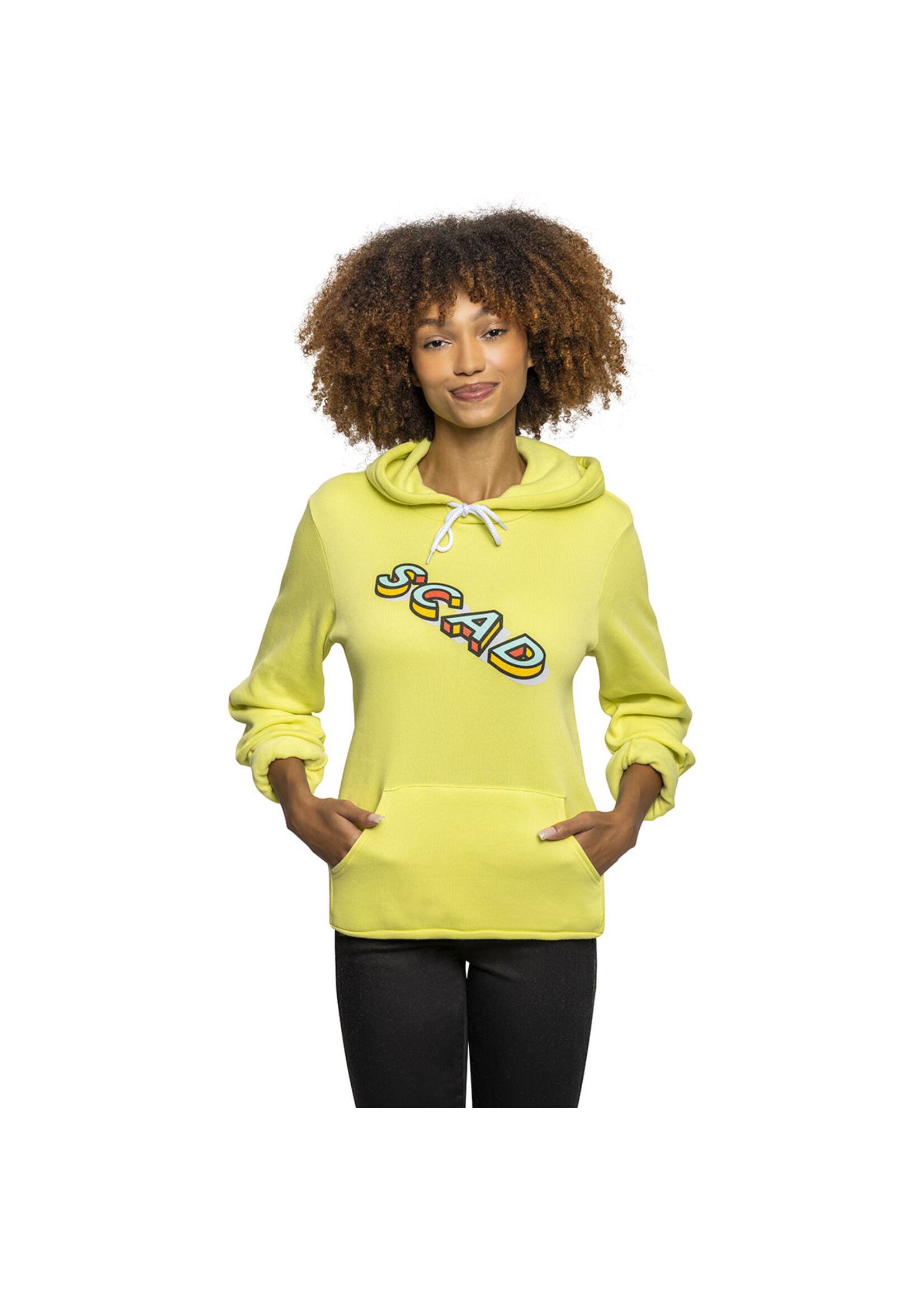 SCAD Perspective, Hooded Sweatshirt, Chartreuse