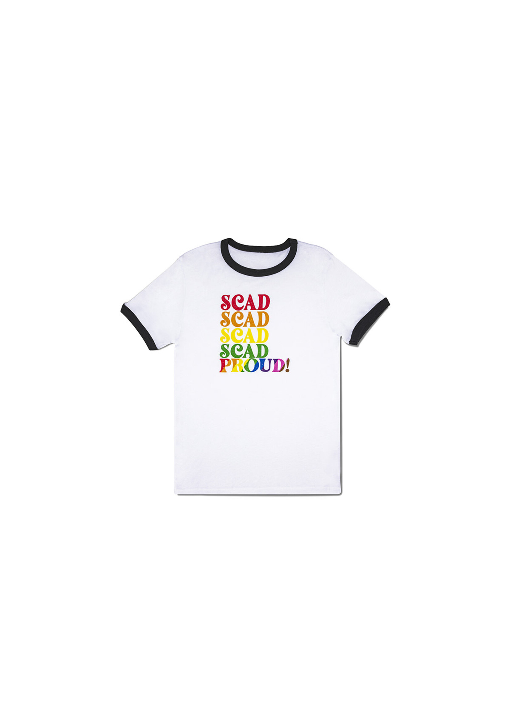 SCAD Proud Ringer T-shirt Black/White