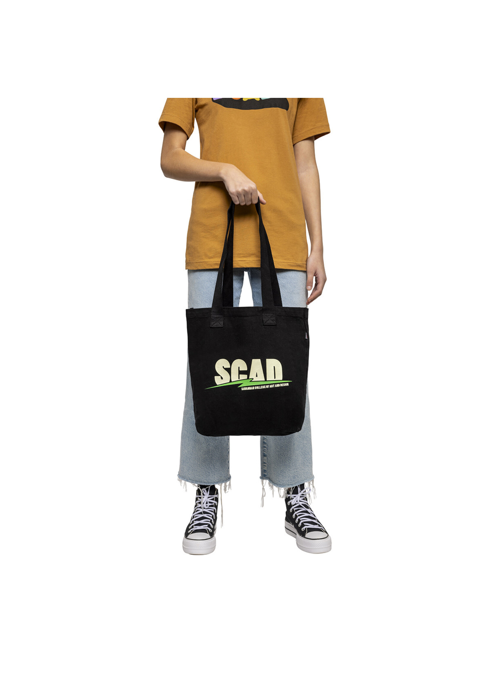 SCAD SCAD Bolt, Black, Canvas Tote