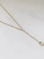 Mary Elizabeth Pulk M. Liz  Pink Opal Drop Necklace