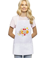 SCAD Cherry White Bib Adjustable Apron (3 Pockets)