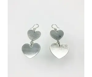 Jennifer Cervelli Jen Cerevlli Double Heart Silhouette Earrings