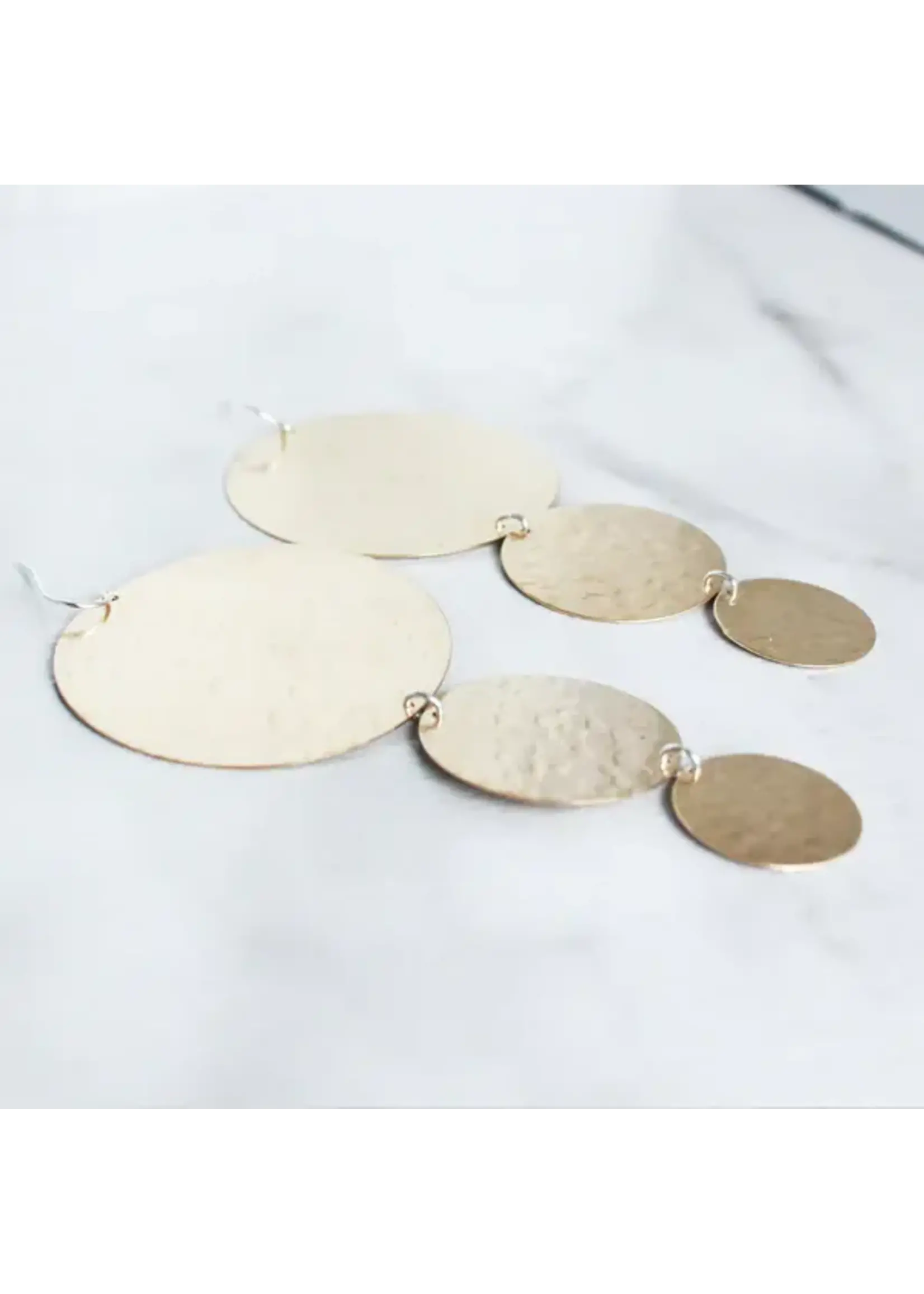 Mary Elizabeth Pulk M Liz - Medium Triple Disc Earrings