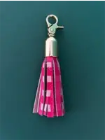 Kel Cadet-Lyons R-KI-TEKT Leather Tassel Key Fob - Amora Grid