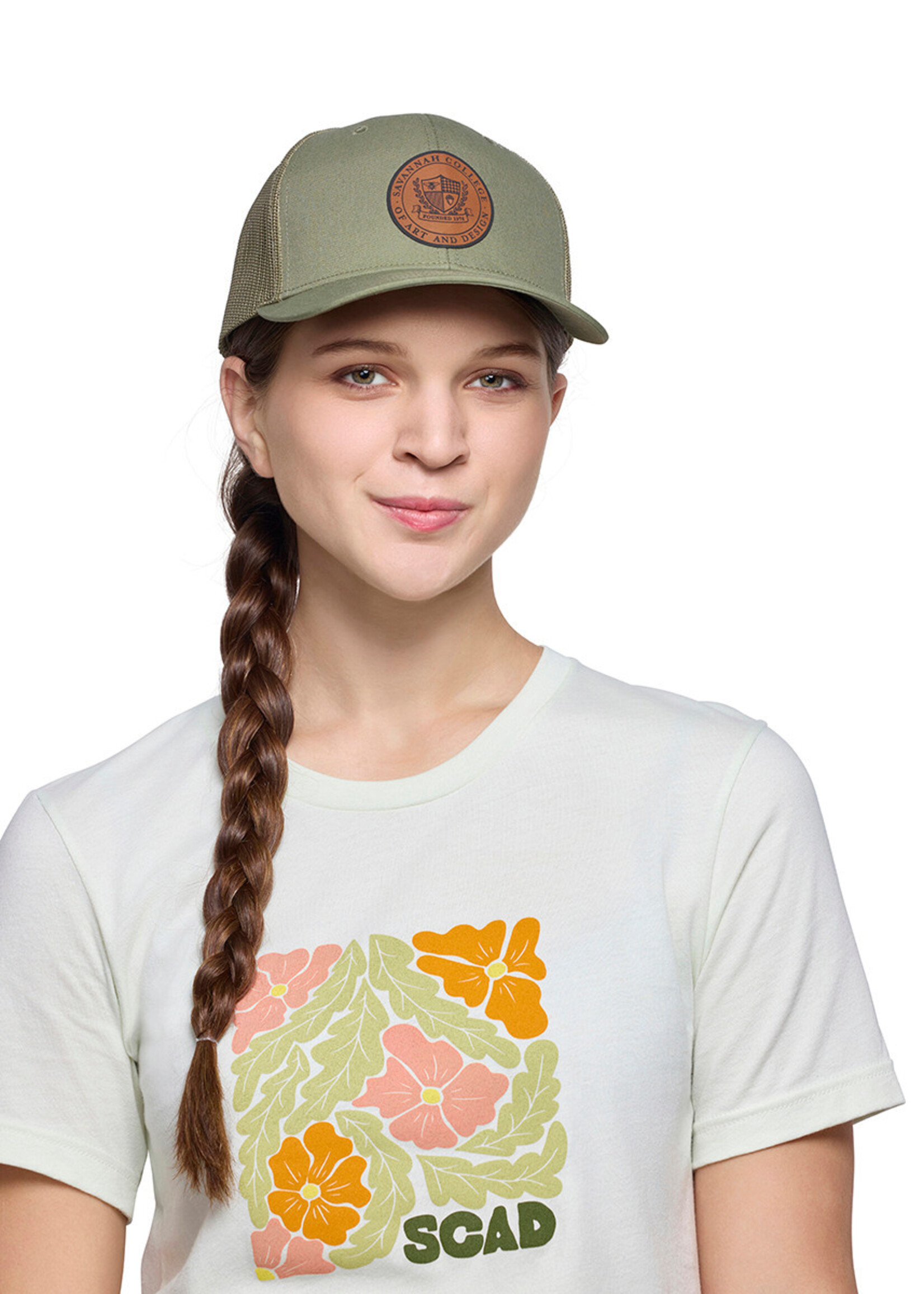 SCAD SCAD Crest Olive Snapback Trucker Cap