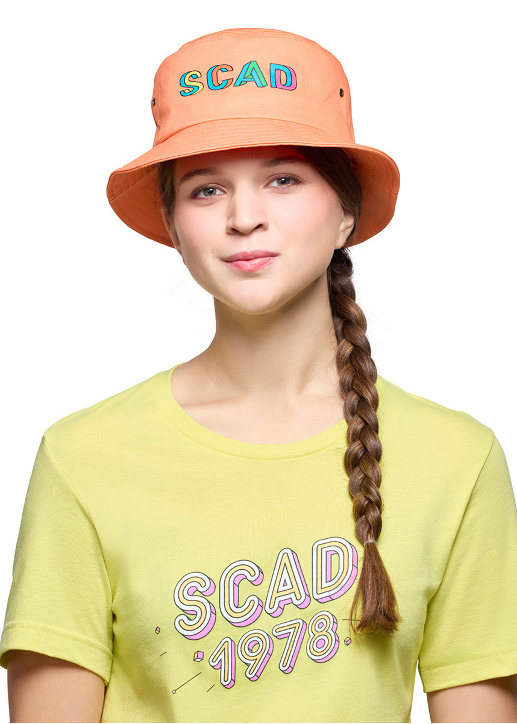 SCAD 3D Twist Coral Bucket Hat